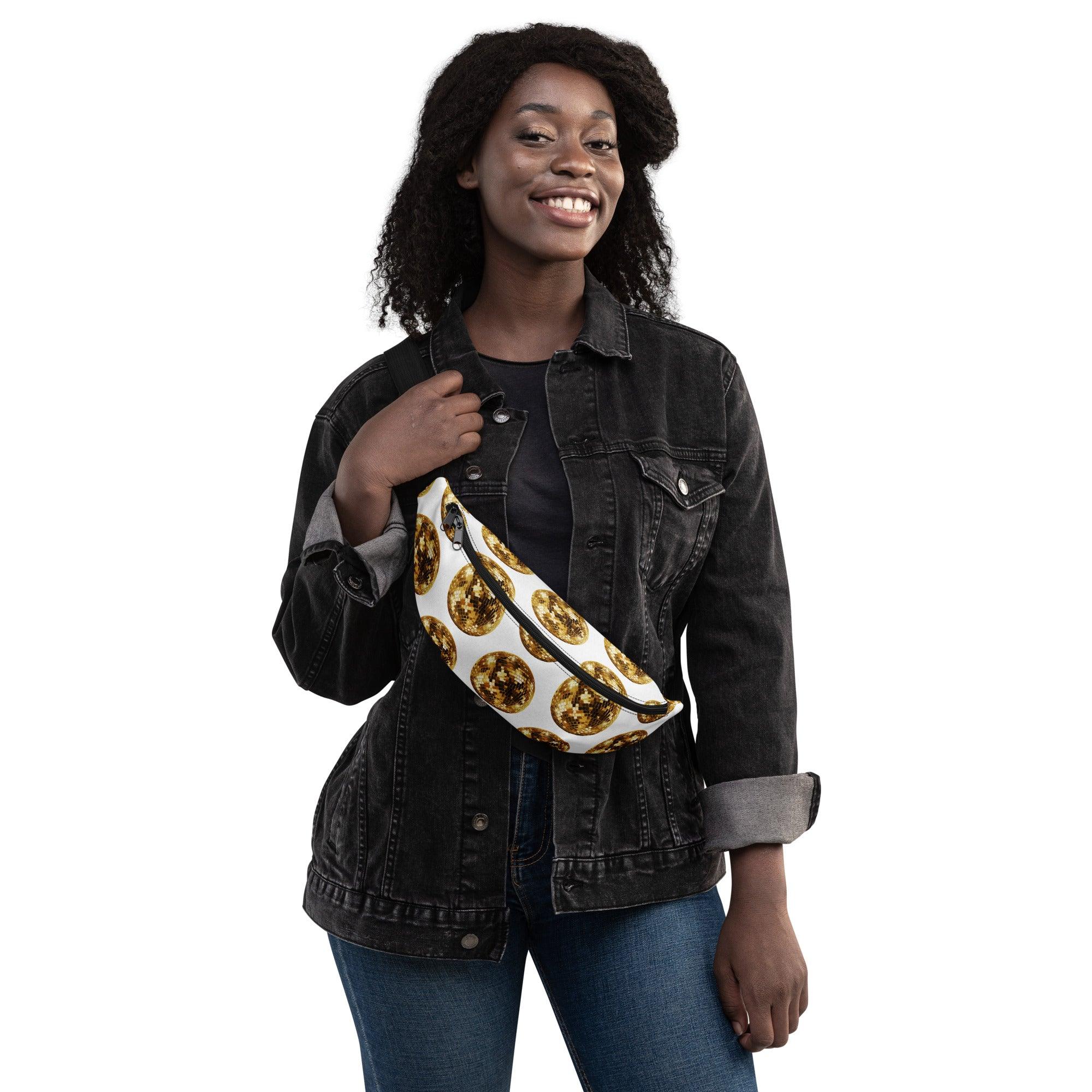 'Gold Disco Ball' Bum Bag - POMA Graphics