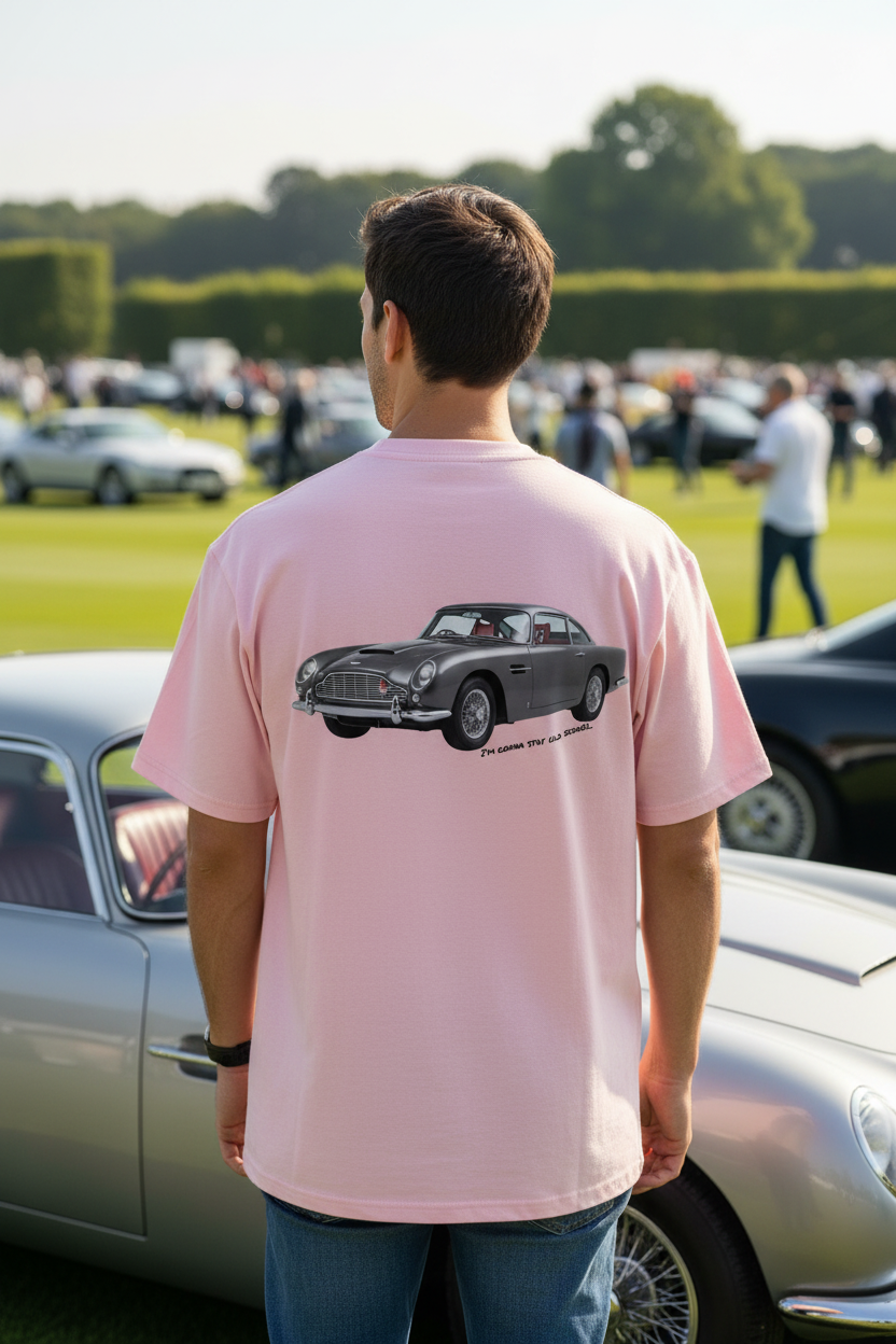 Aston Martin DB5 Pink T-Shirt Lifestyle