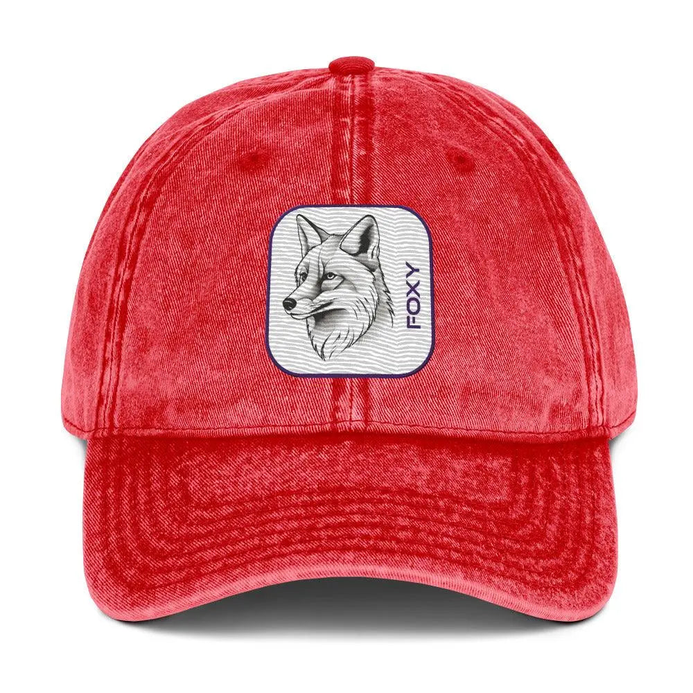 'Foxy' Vintage Cotton Twill Cap - POMA Graphics