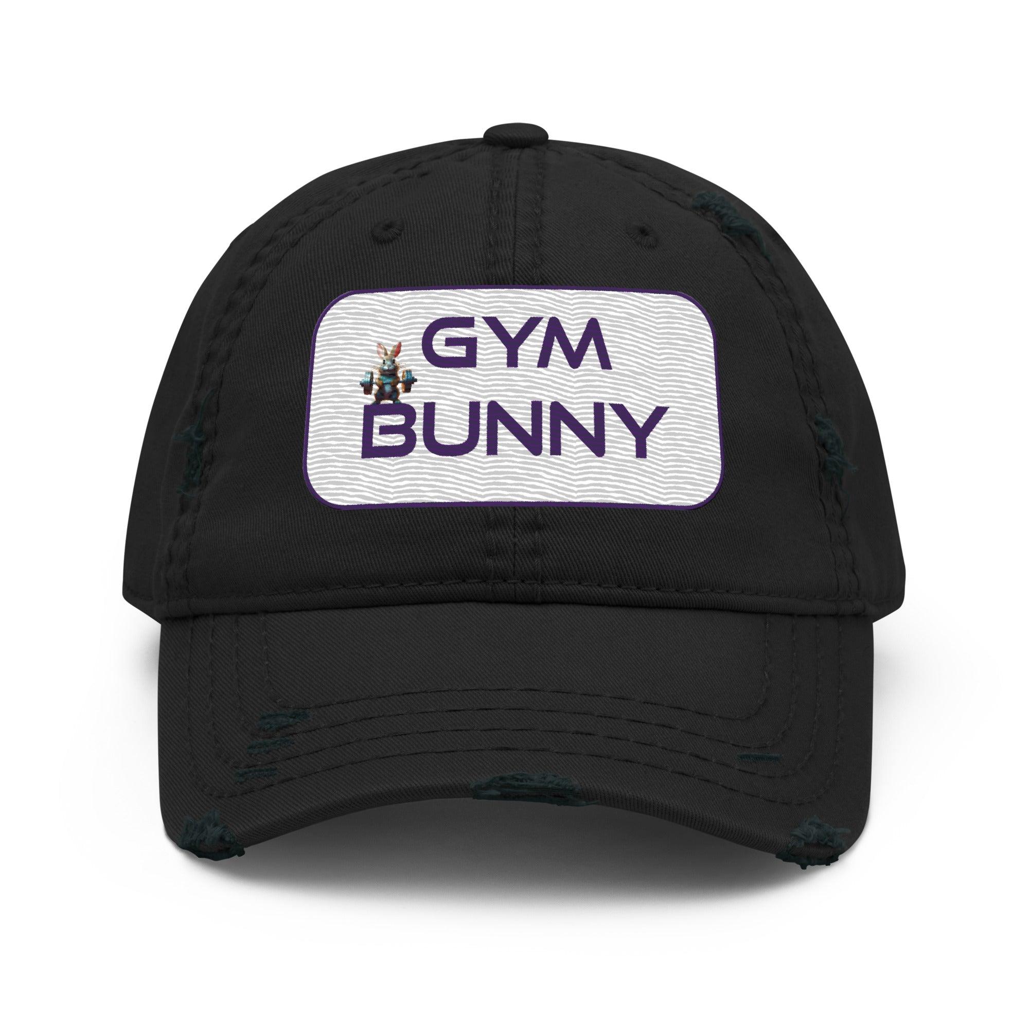 'Gym Bunny' Distressed Dad Hat - POMA Graphics