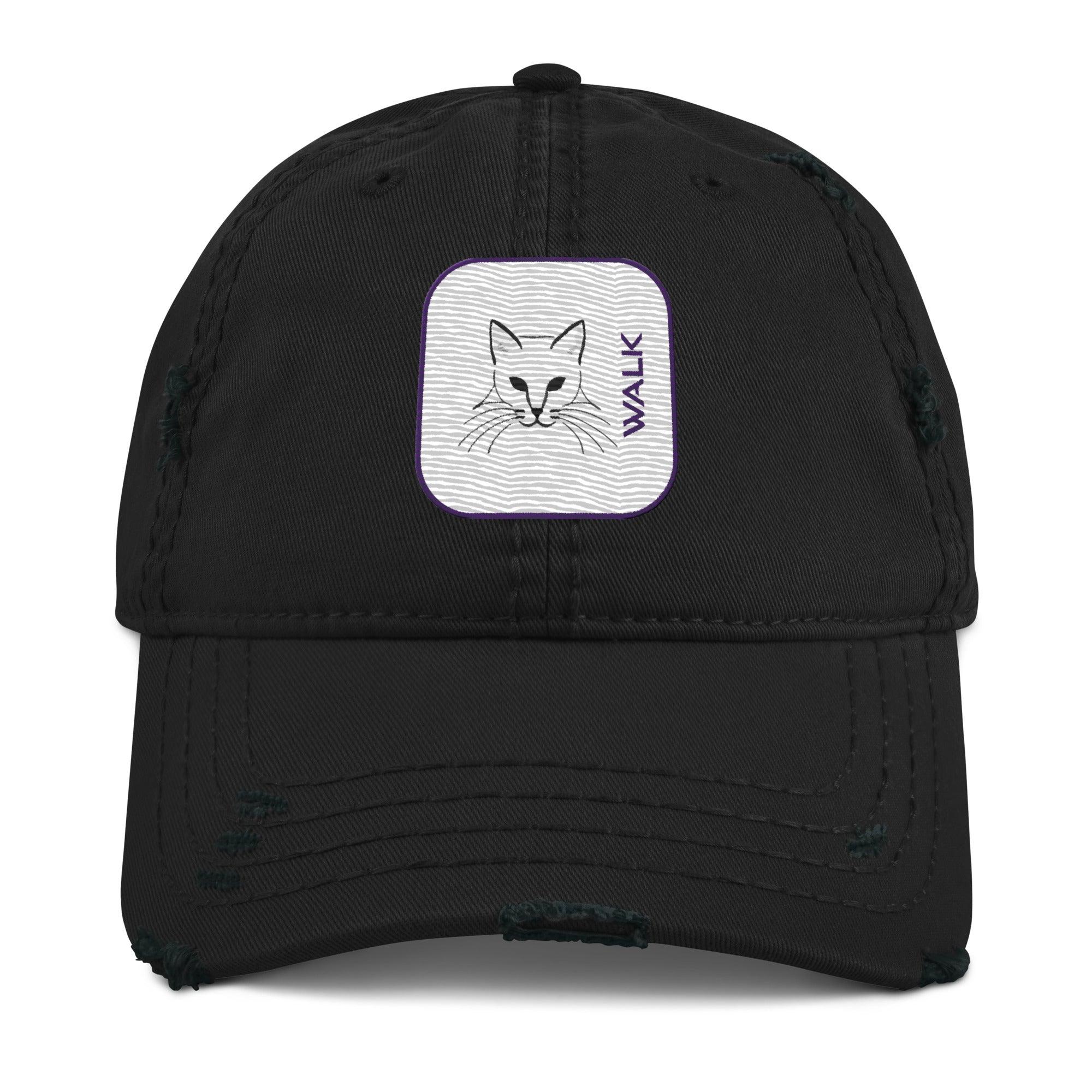 'Cat Walk' Distressed Dad Hat - POMA Graphics