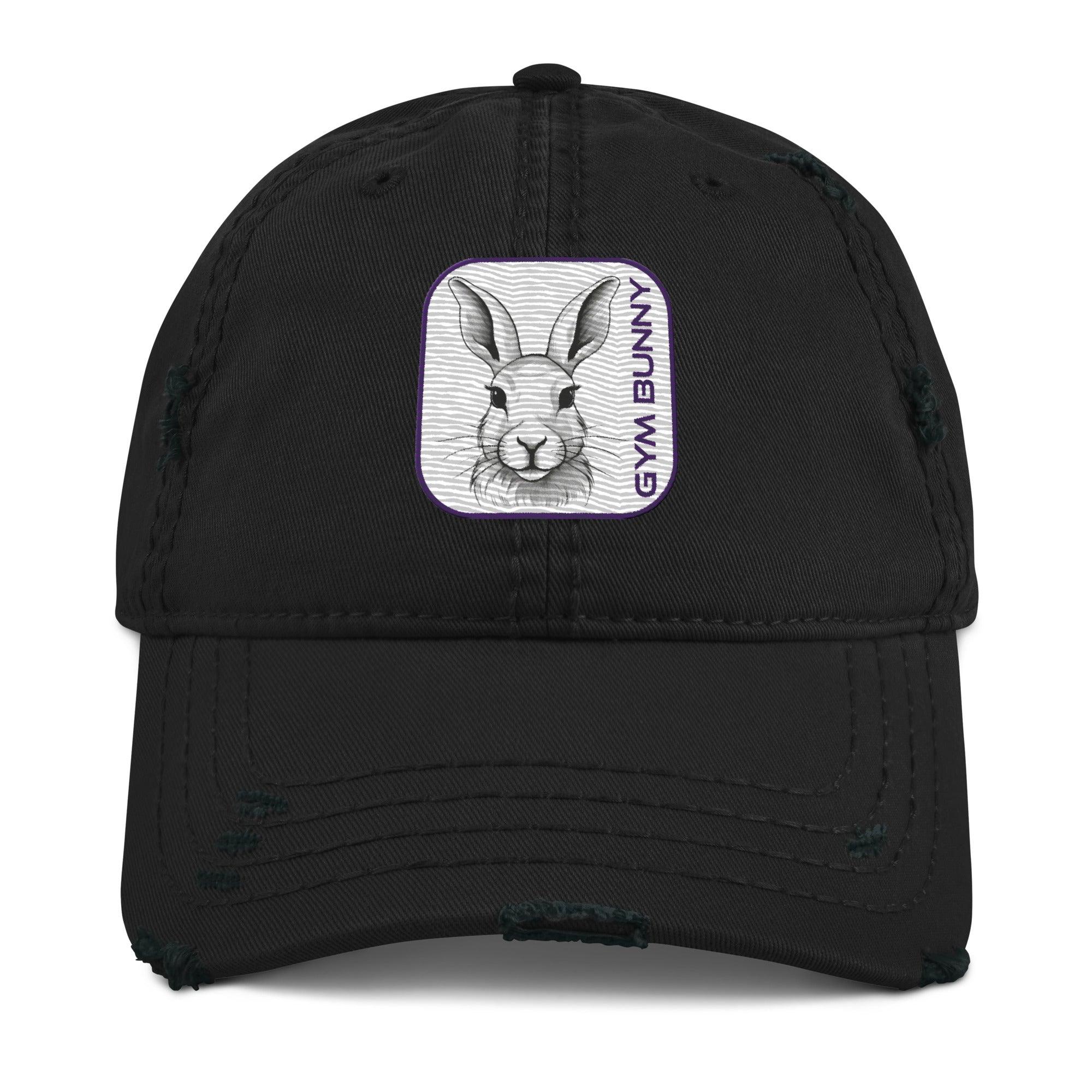 'Gym Bunny' Distressed Dad Hat - POMA Graphics