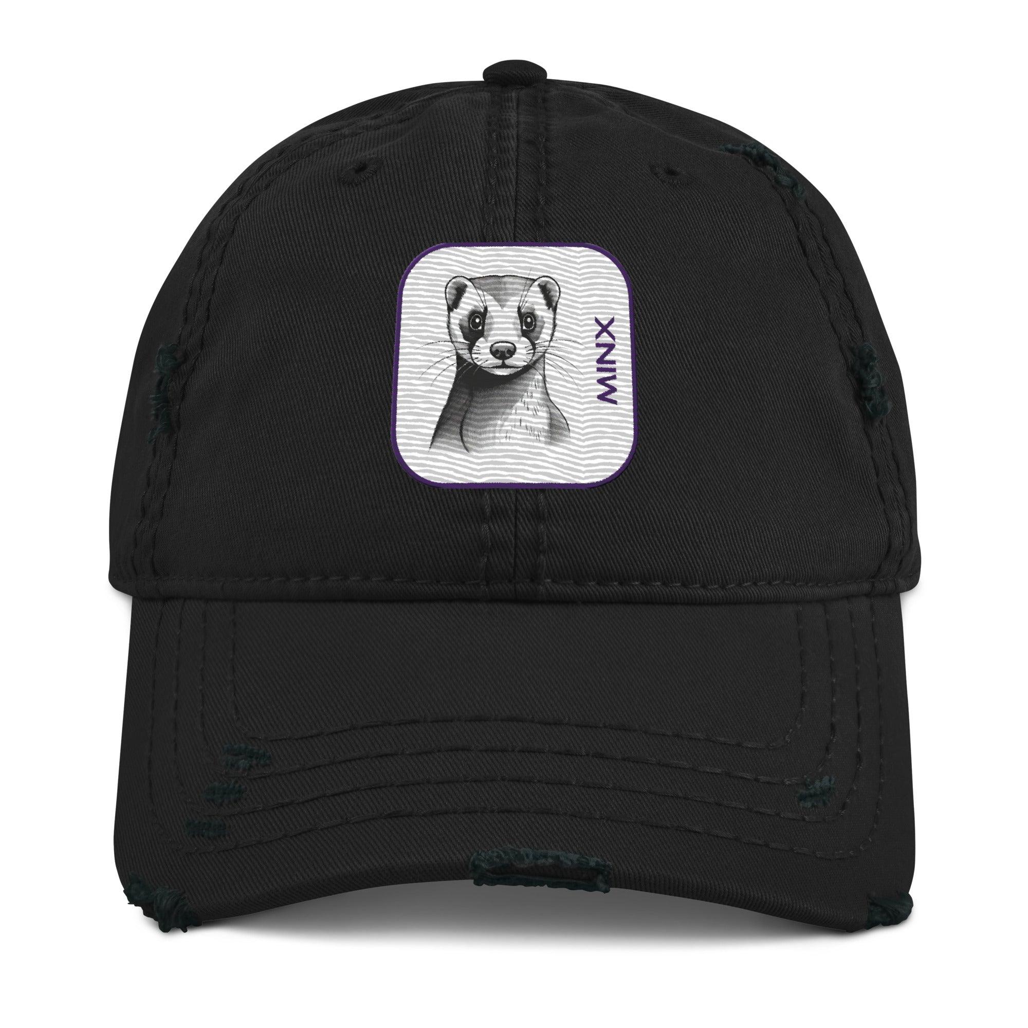 'Minx' Distressed Dad Hat - POMA Graphics