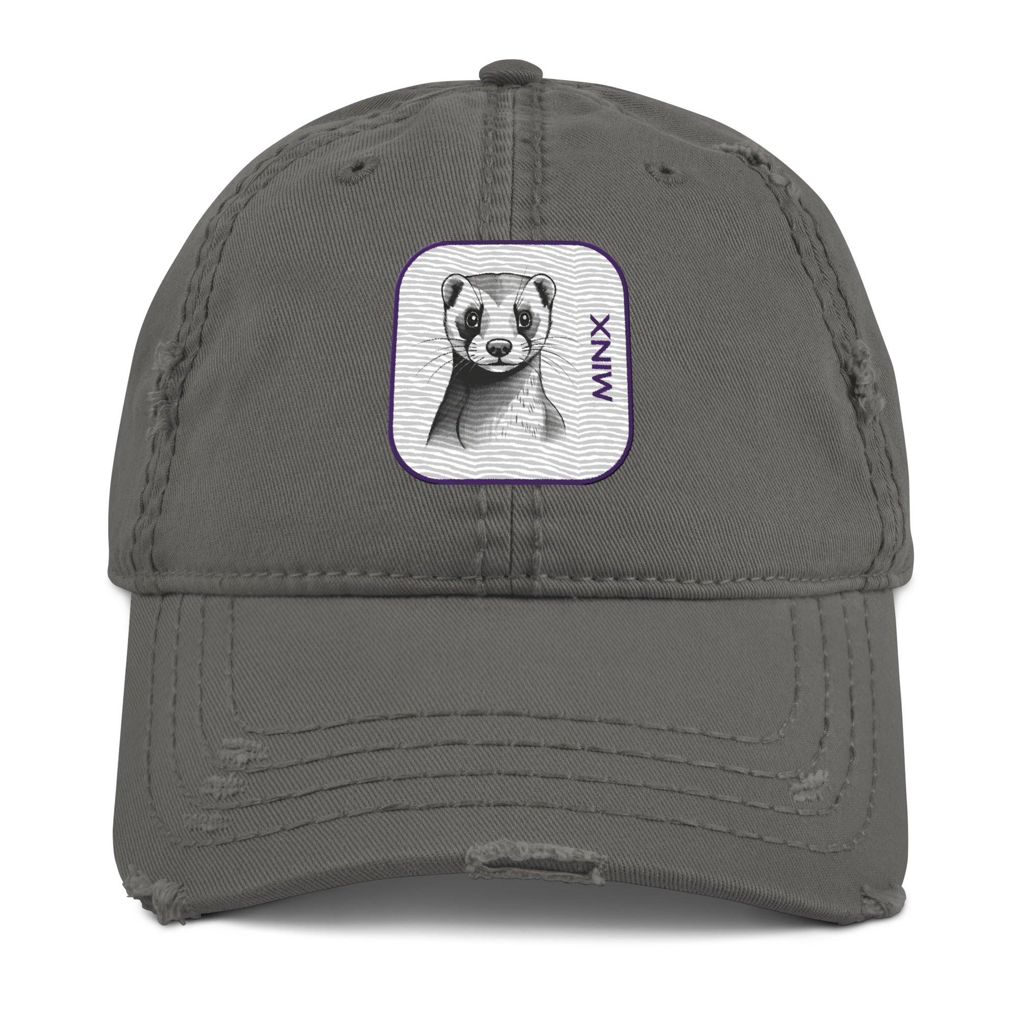 'Minx' Distressed Dad Hat - POMA Graphics