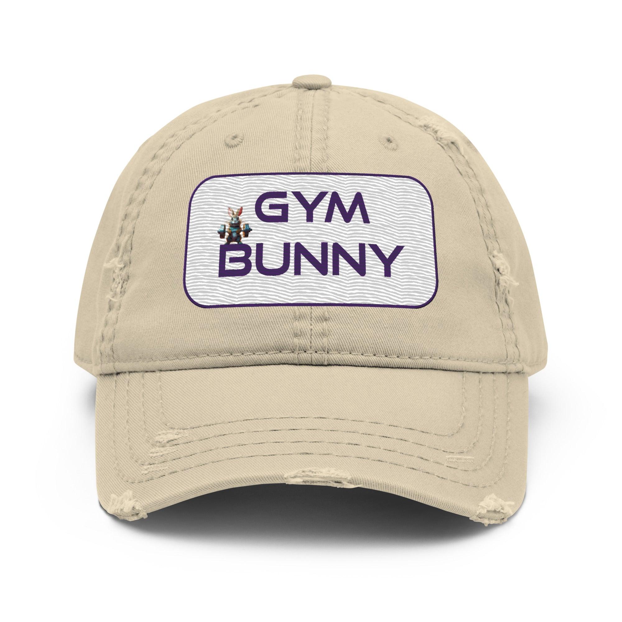 'Gym Bunny' Distressed Dad Hat - POMA Graphics