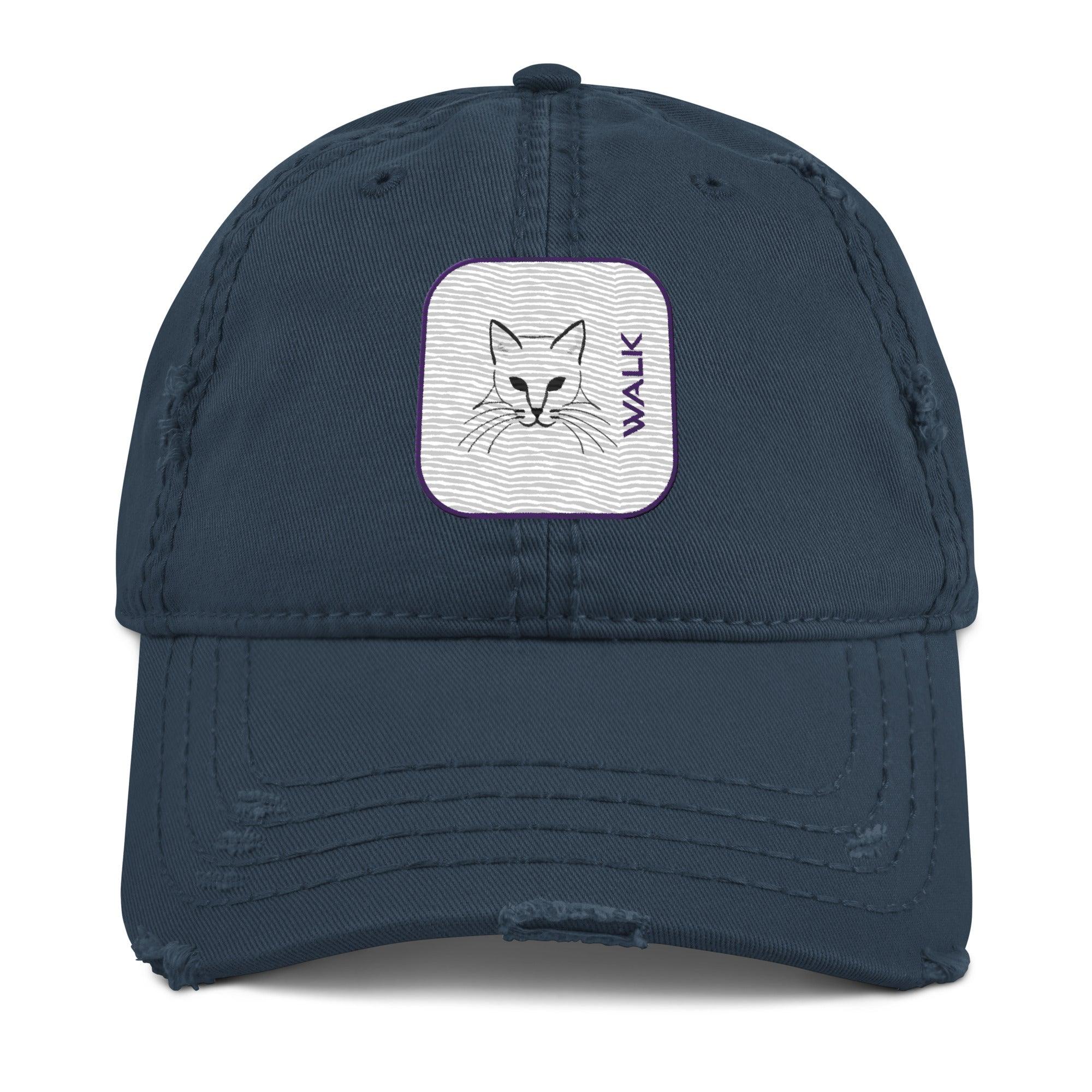 'Cat Walk' Distressed Dad Hat - POMA Graphics