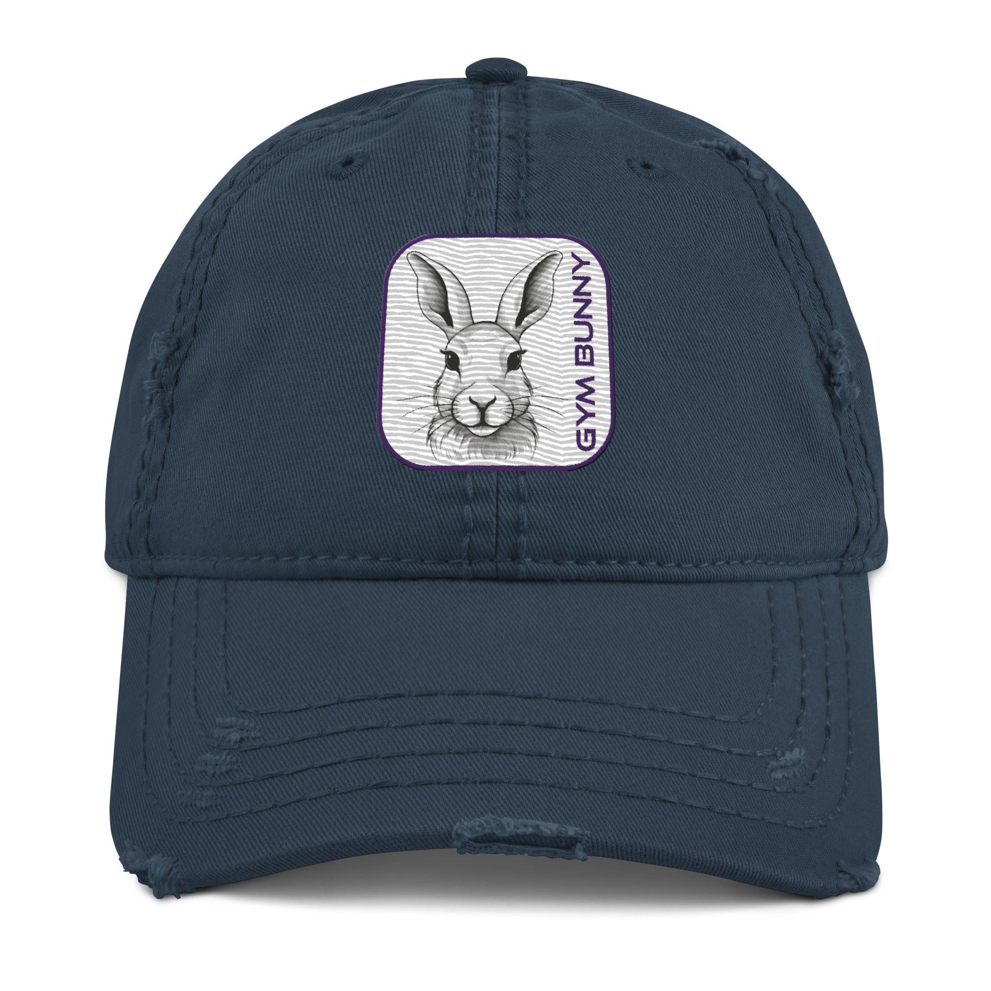 'Gym Bunny' Distressed Dad Hat - POMA Graphics