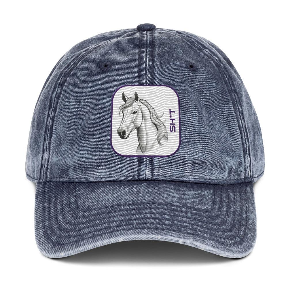 'Horse Sh*t' Vintage Cotton Twill Cap - POMA Graphics