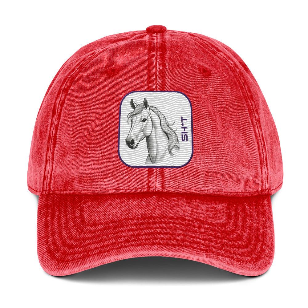'Horse Sh*t' Vintage Cotton Twill Cap - POMA Graphics