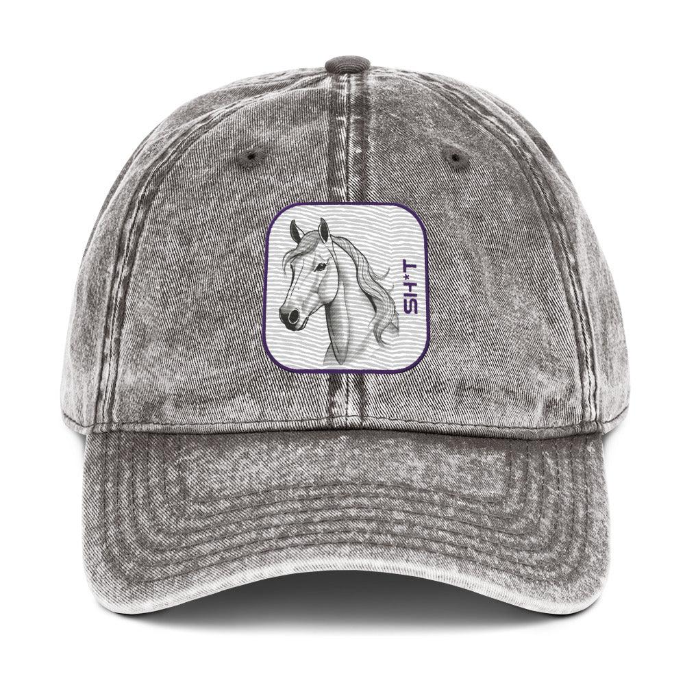 'Horse Sh*t' Vintage Cotton Twill Cap - POMA Graphics