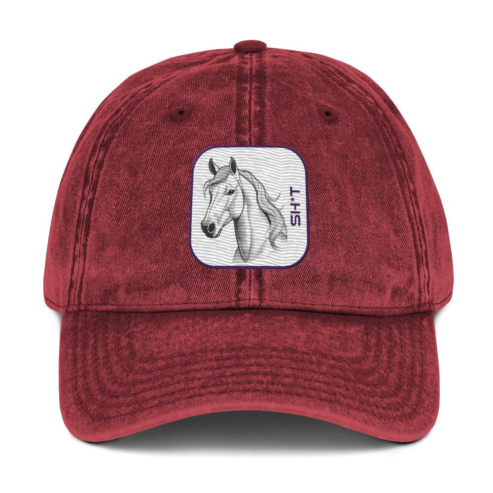 'Horse Sh*t' Vintage Cotton Twill Cap - POMA Graphics