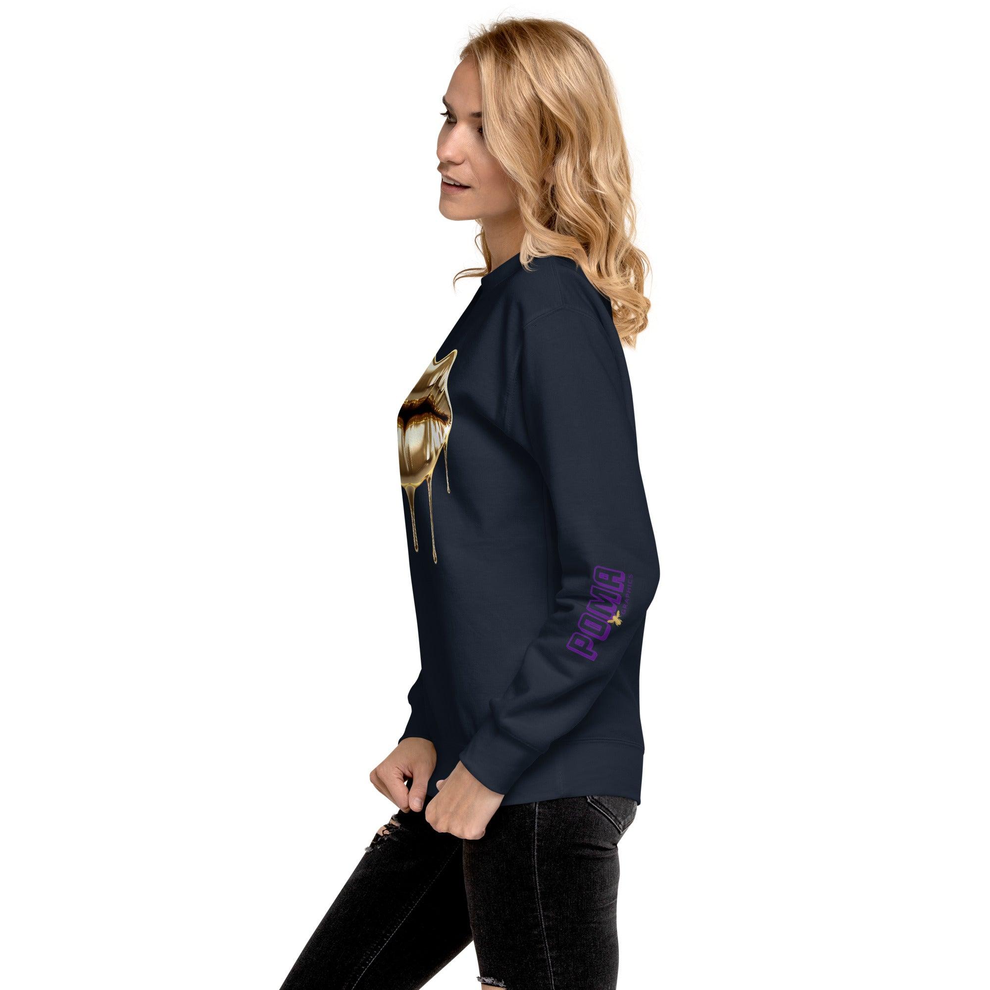 'Gold Edition Pure' Boyfriend Premium Sweatshirt - POMA Graphics
