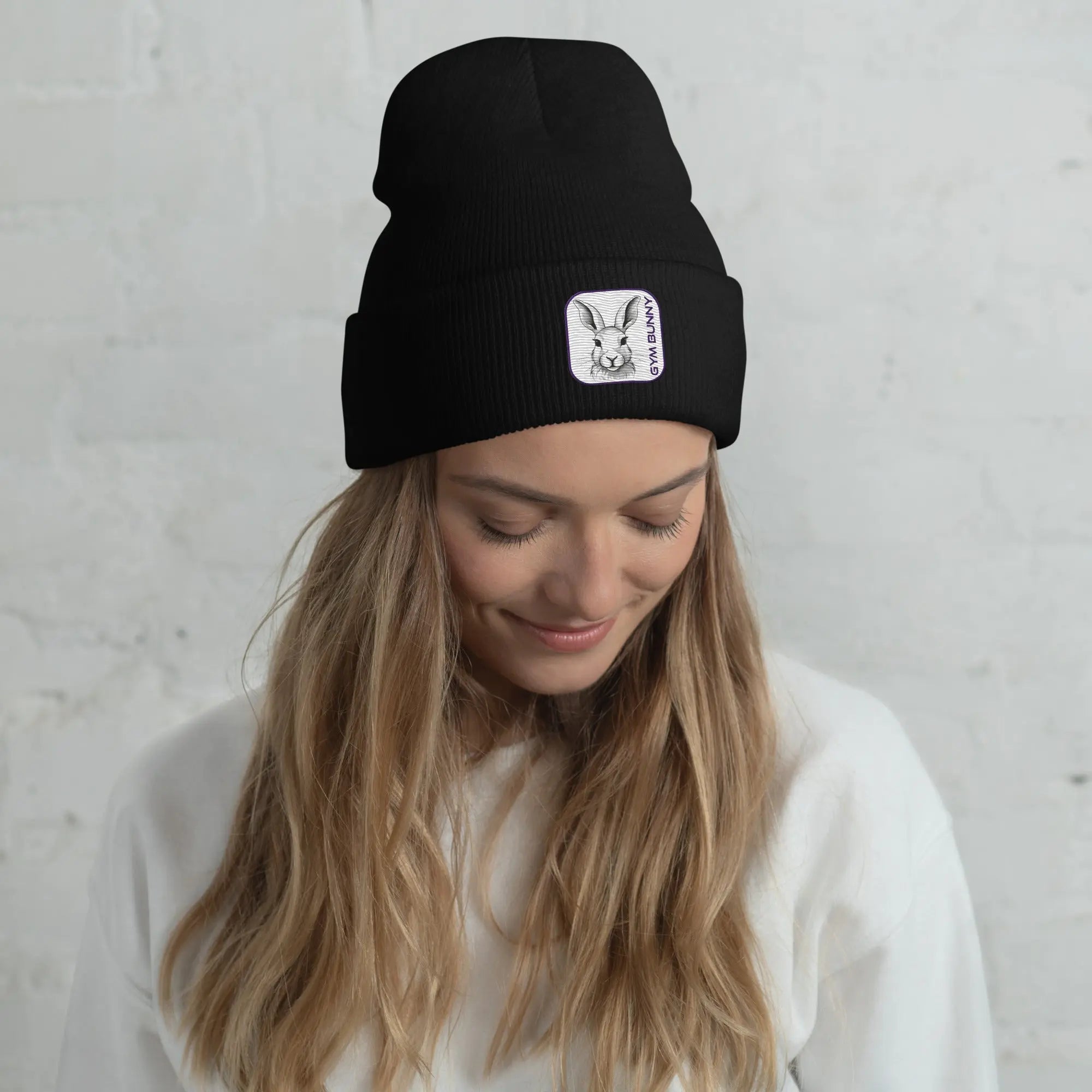 'Gym Bunny' Cuffed Beanie - POMA Graphics