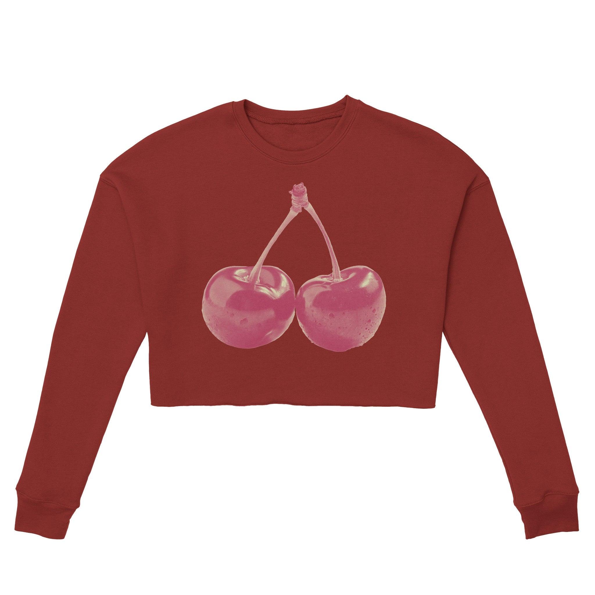 'Cherry Red' Cropped Sweatshirt - POMA