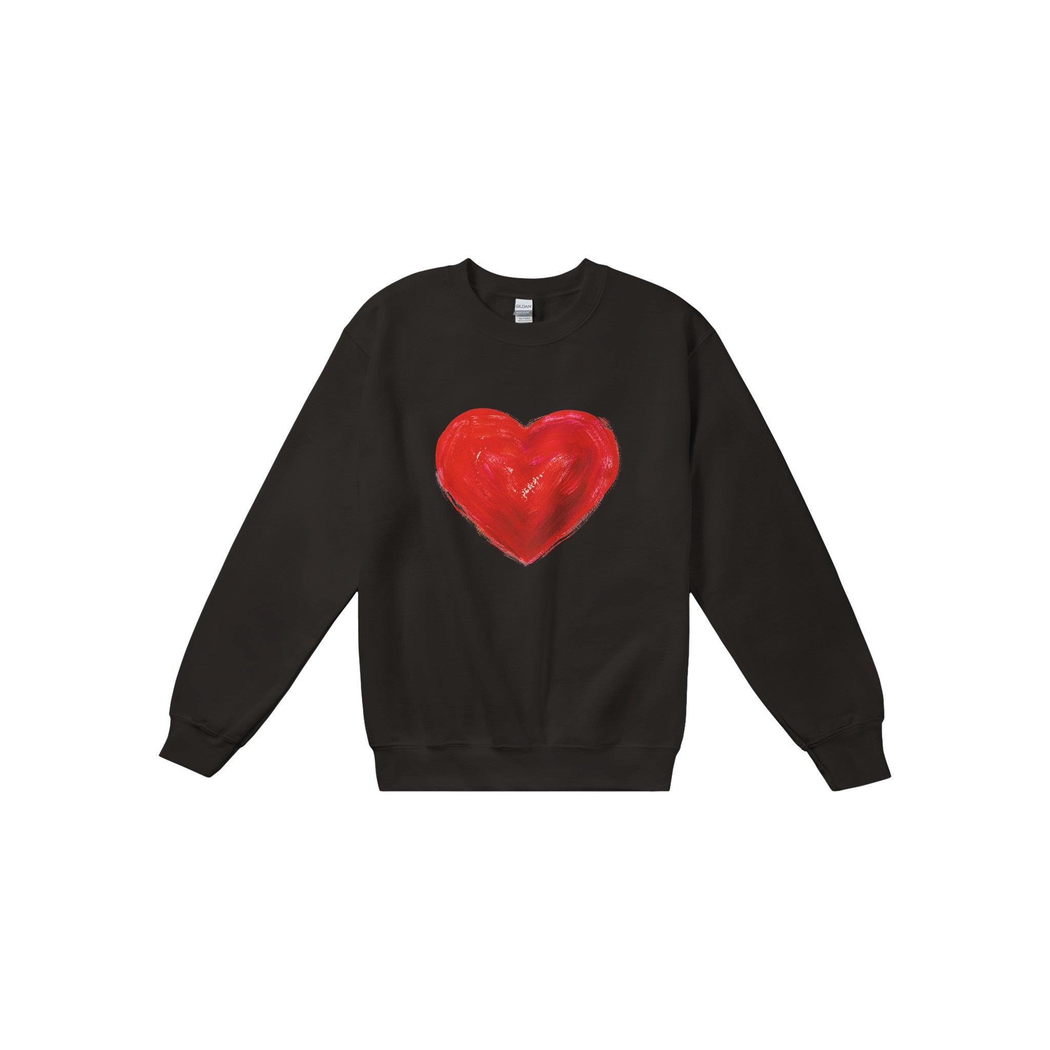 'Heart Bright Red' Boyfriend Sweatshirt - POMA