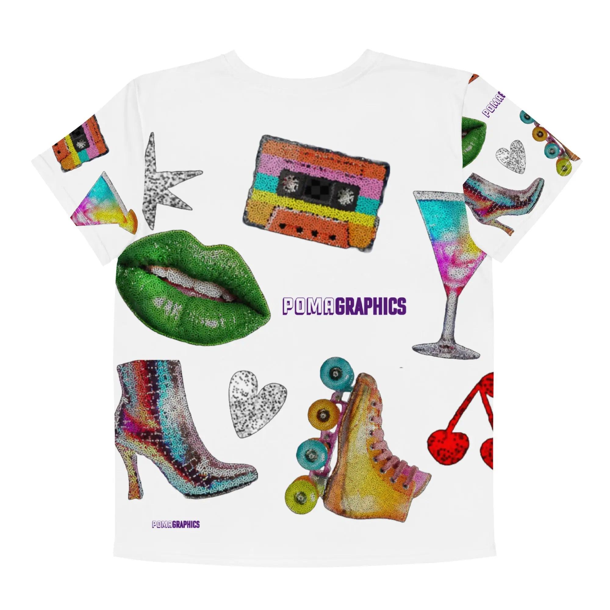 'Disco Queen' Baby Tee - All Over Print - Image #2