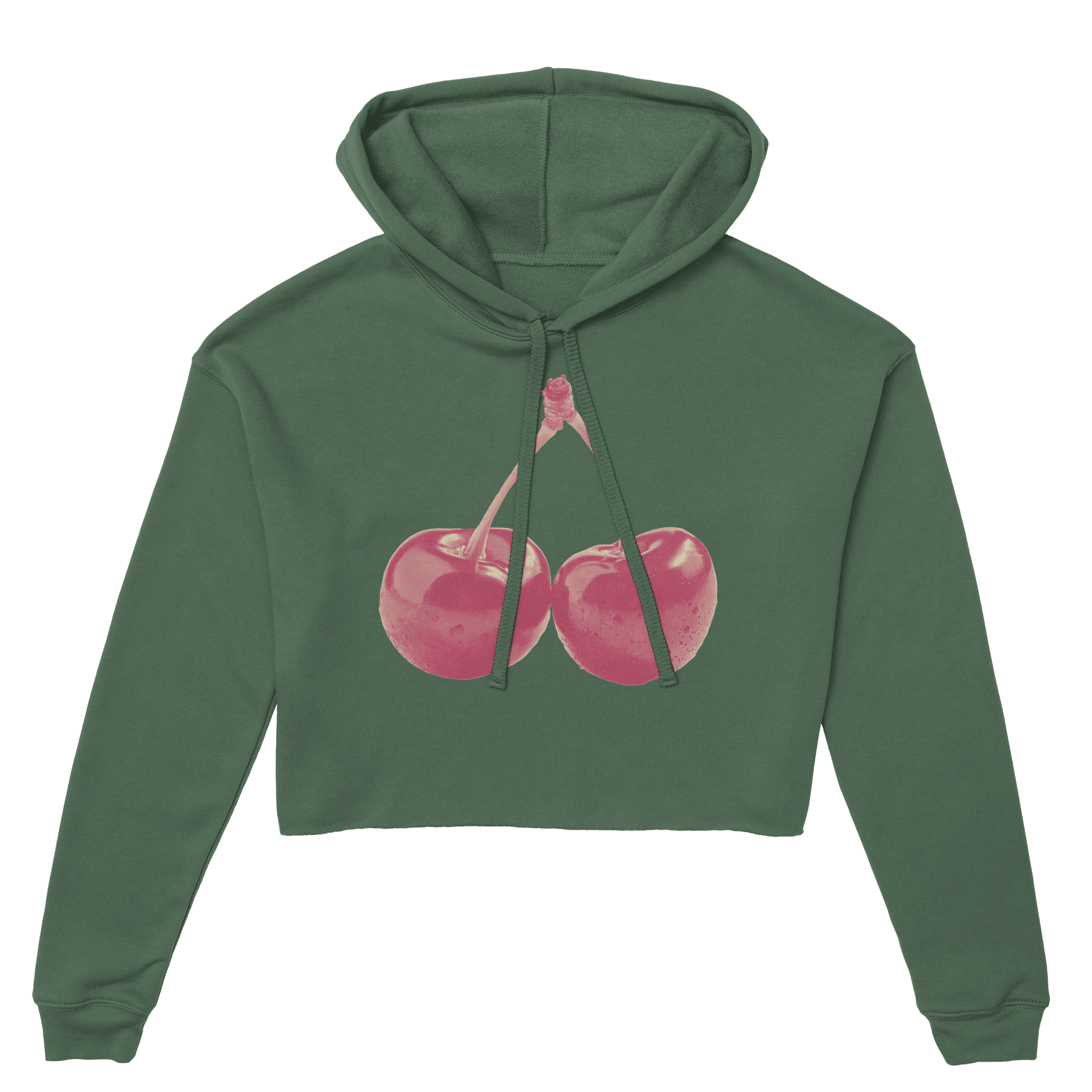 'Cherry Red' Cropped Hoodie - POMA