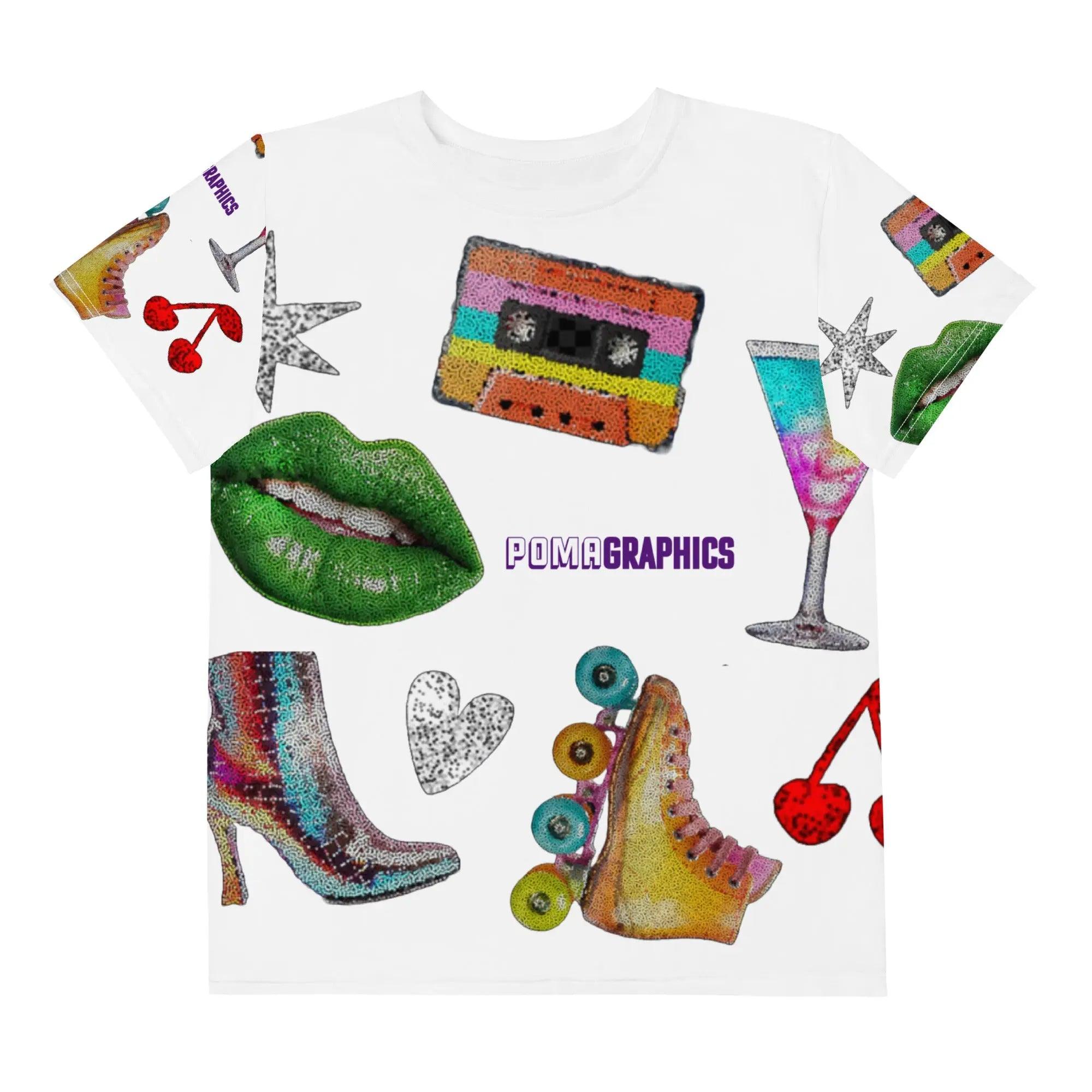 'Disco Queen' Baby Tee - All Over Print - Image #1