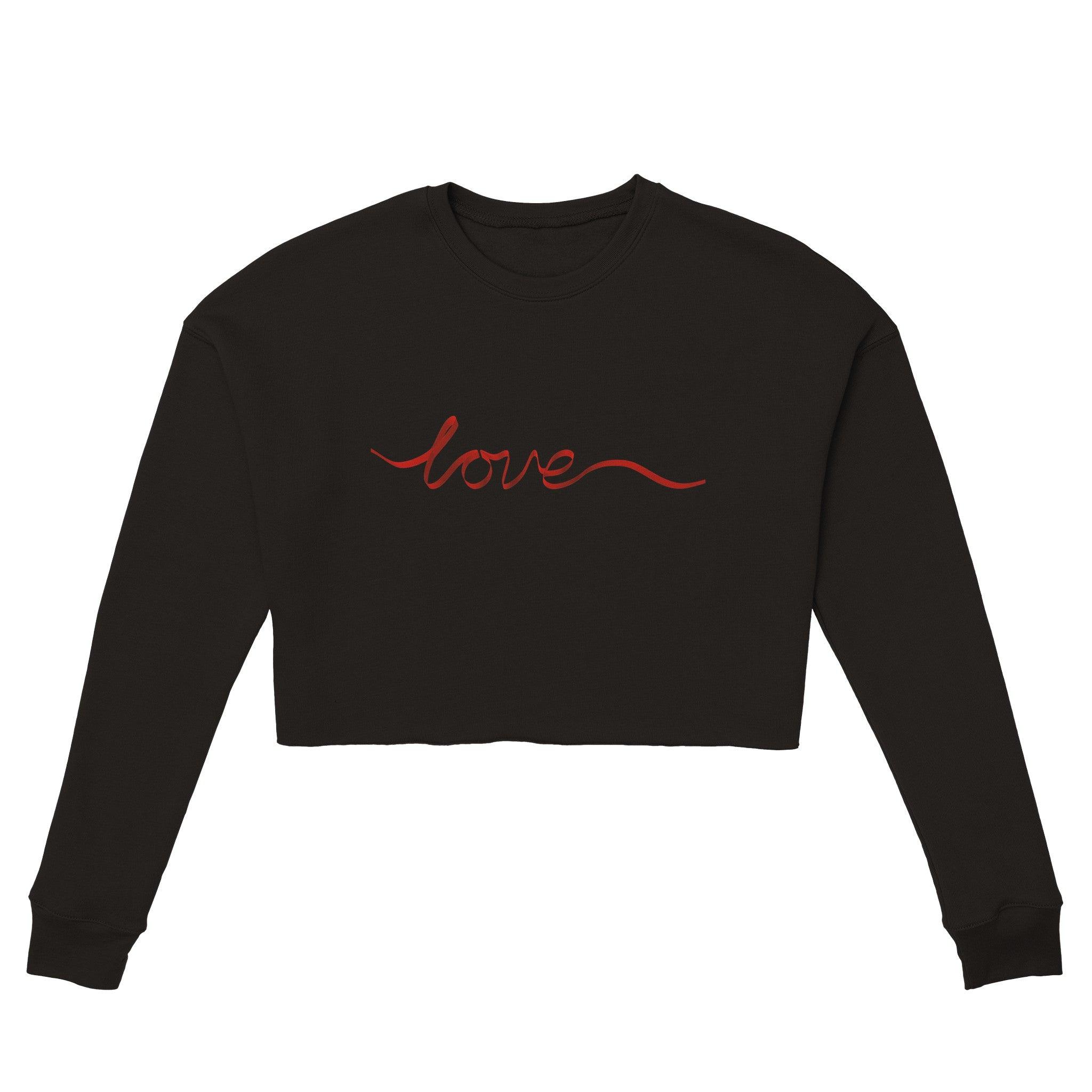 'Love Ribbon' Cropped Sweatshirt - POMA
