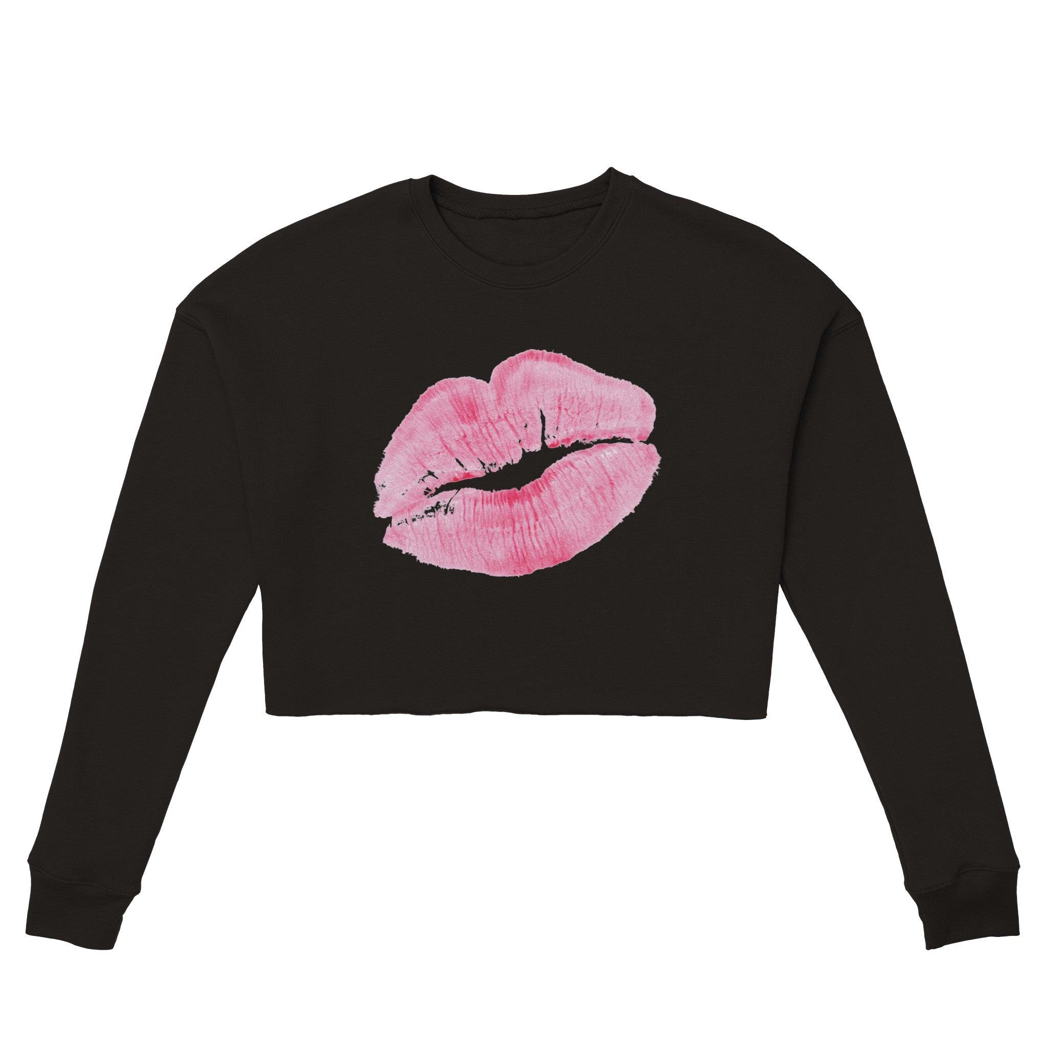 'Lipstick Kiss Pink' Cropped Sweatshirt - POMA