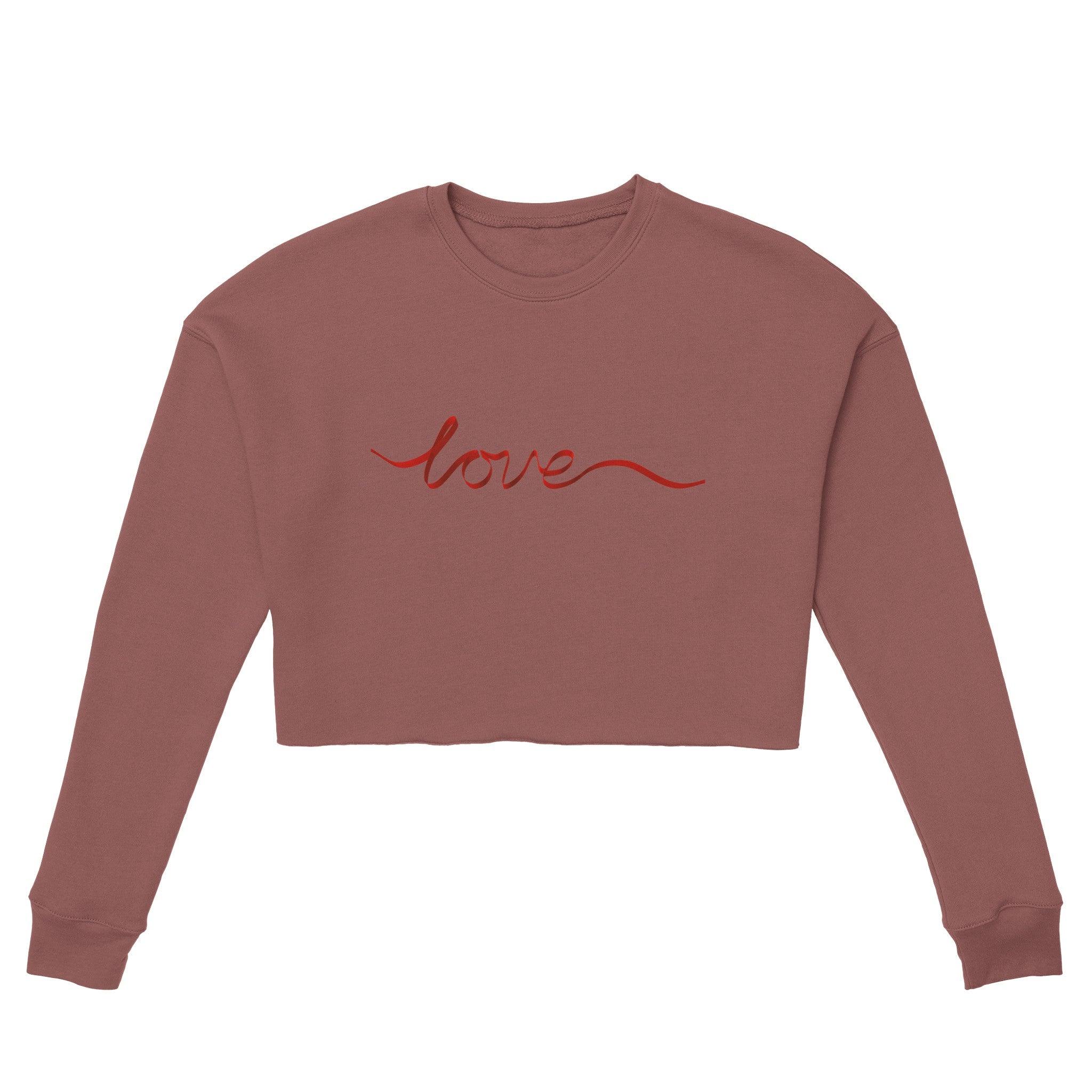 'Love Ribbon' Cropped Sweatshirt - POMA