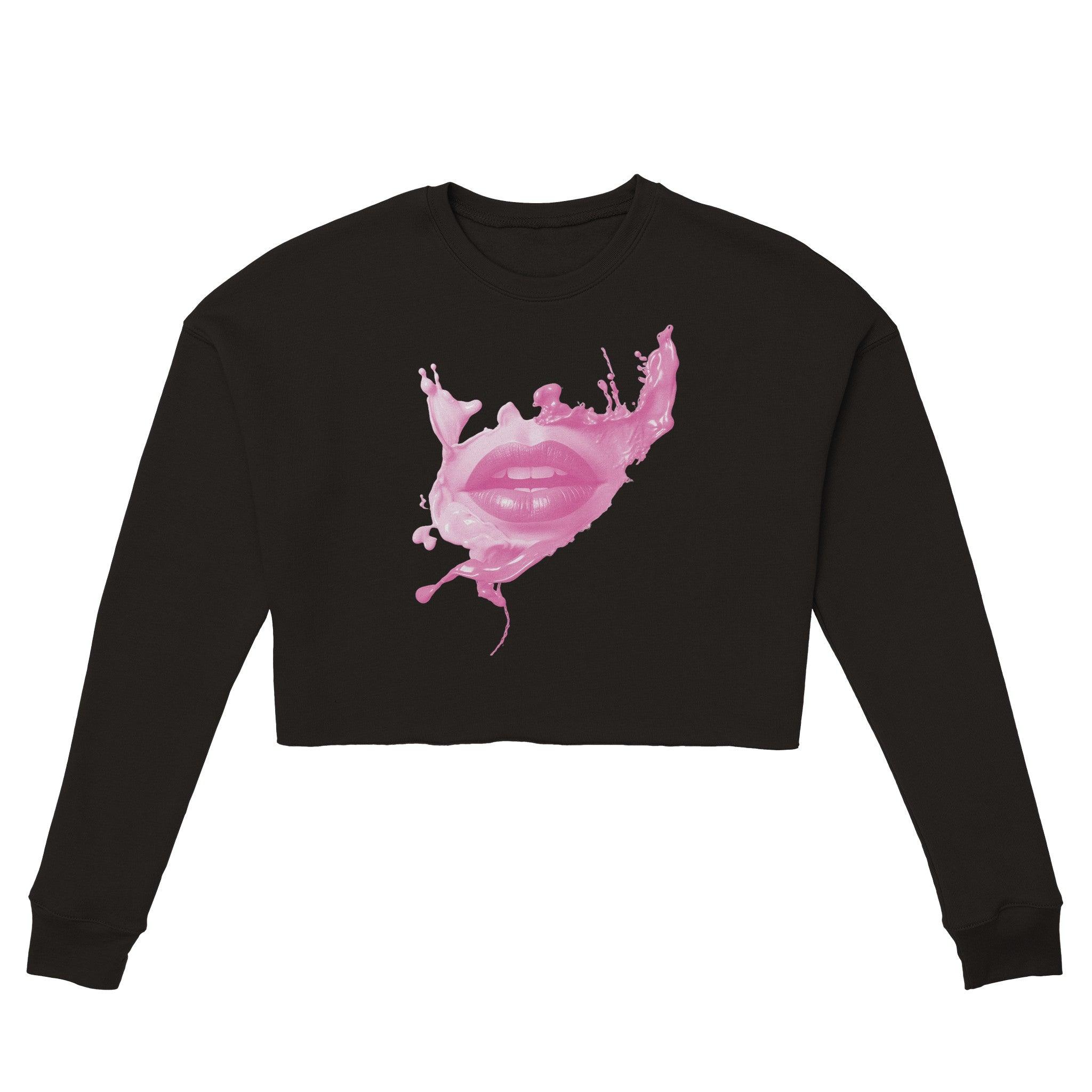 'Kiss Me' Cropped Sweatshirt - POMA