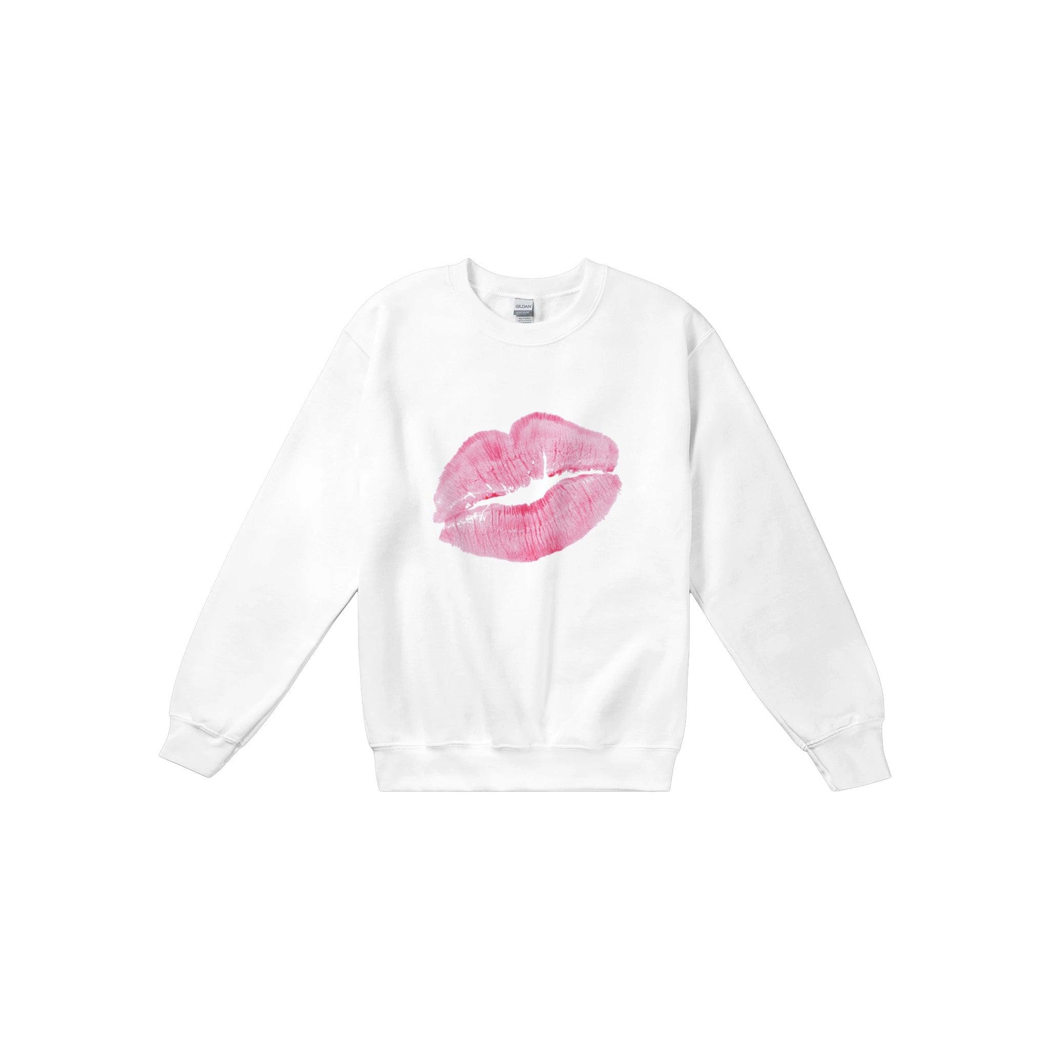 'Lipstick Kiss Pink'Boyfriend Sweatshirt - POMA