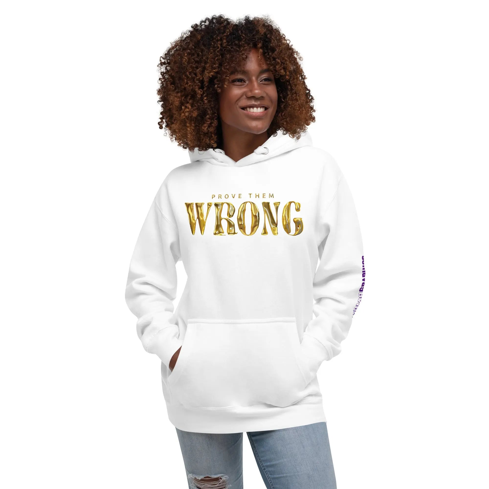 'Gold Edition Prove Them Wrong' Boyfriend Premium Hoodie - POMA Graphics