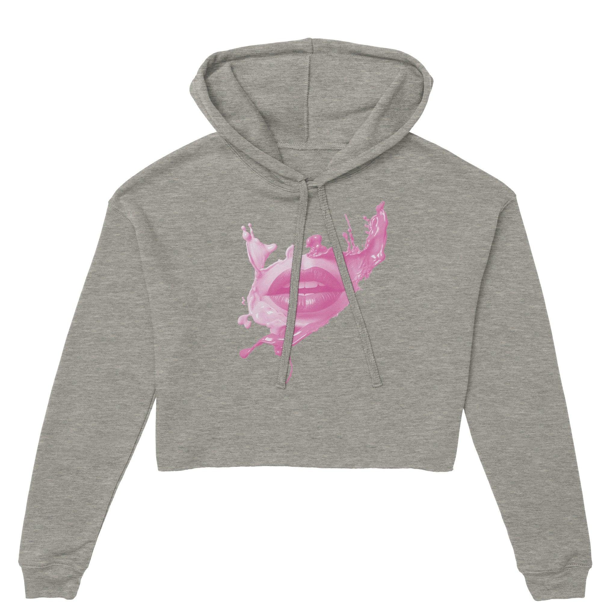 'Kiss Me' Cropped Hoodie - POMA