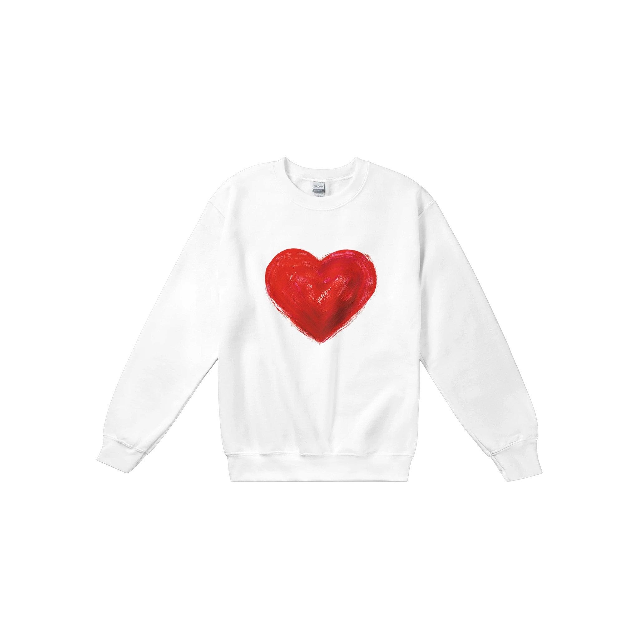 'Heart Bright Red' Boyfriend Sweatshirt - POMA