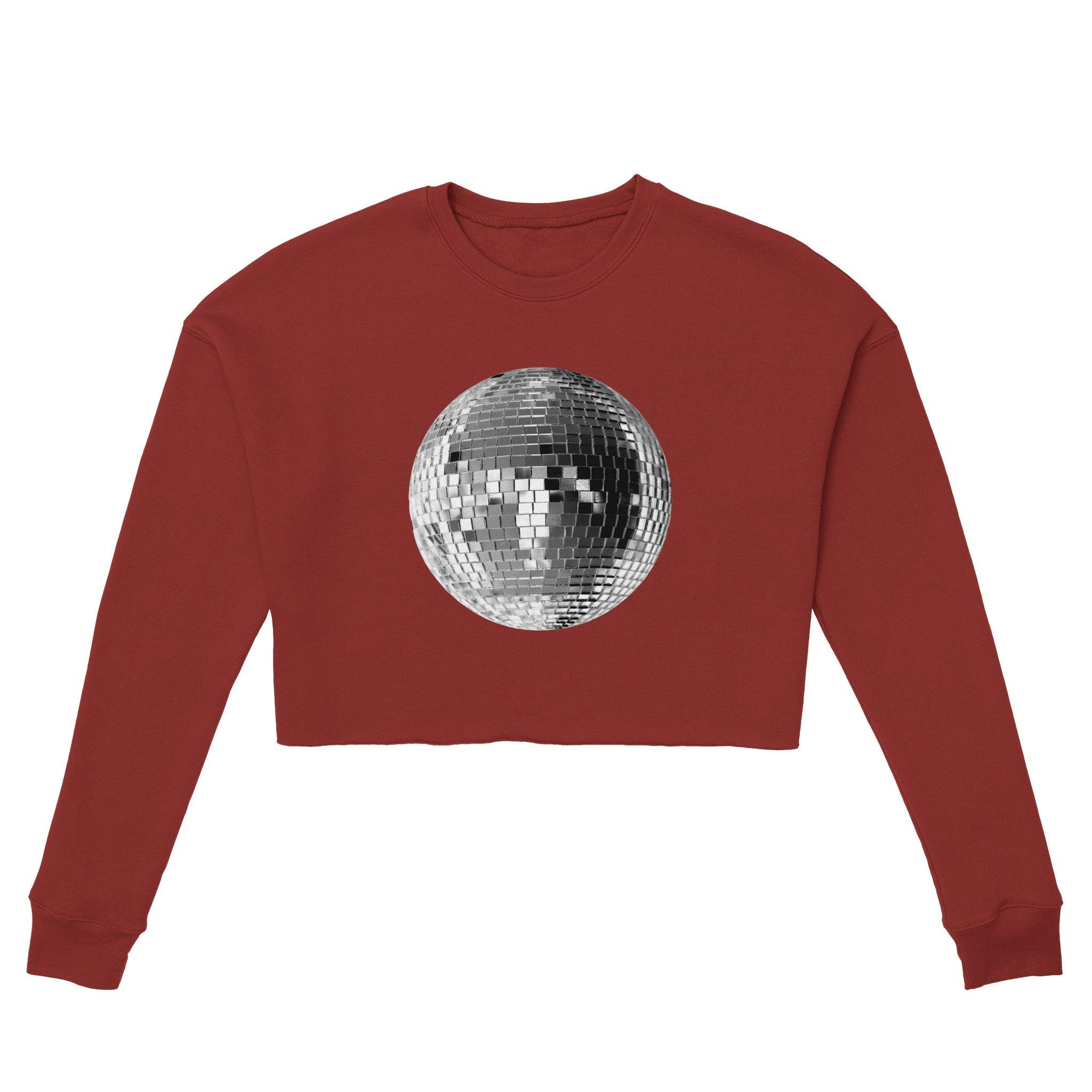 'Disco Ball' Cropped Sweatshirt - POMA