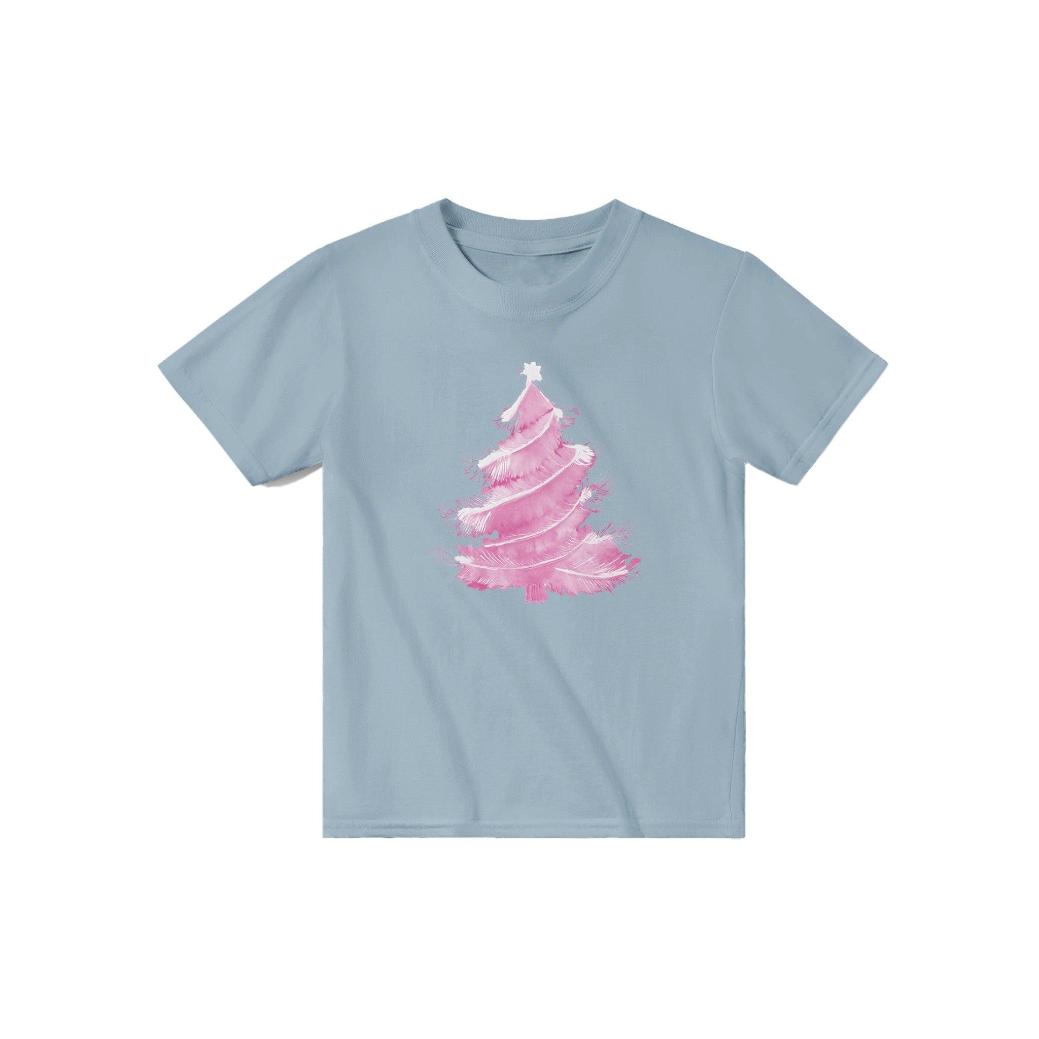 'Christmas Tree Pink Brush' Baby Tee - POMA