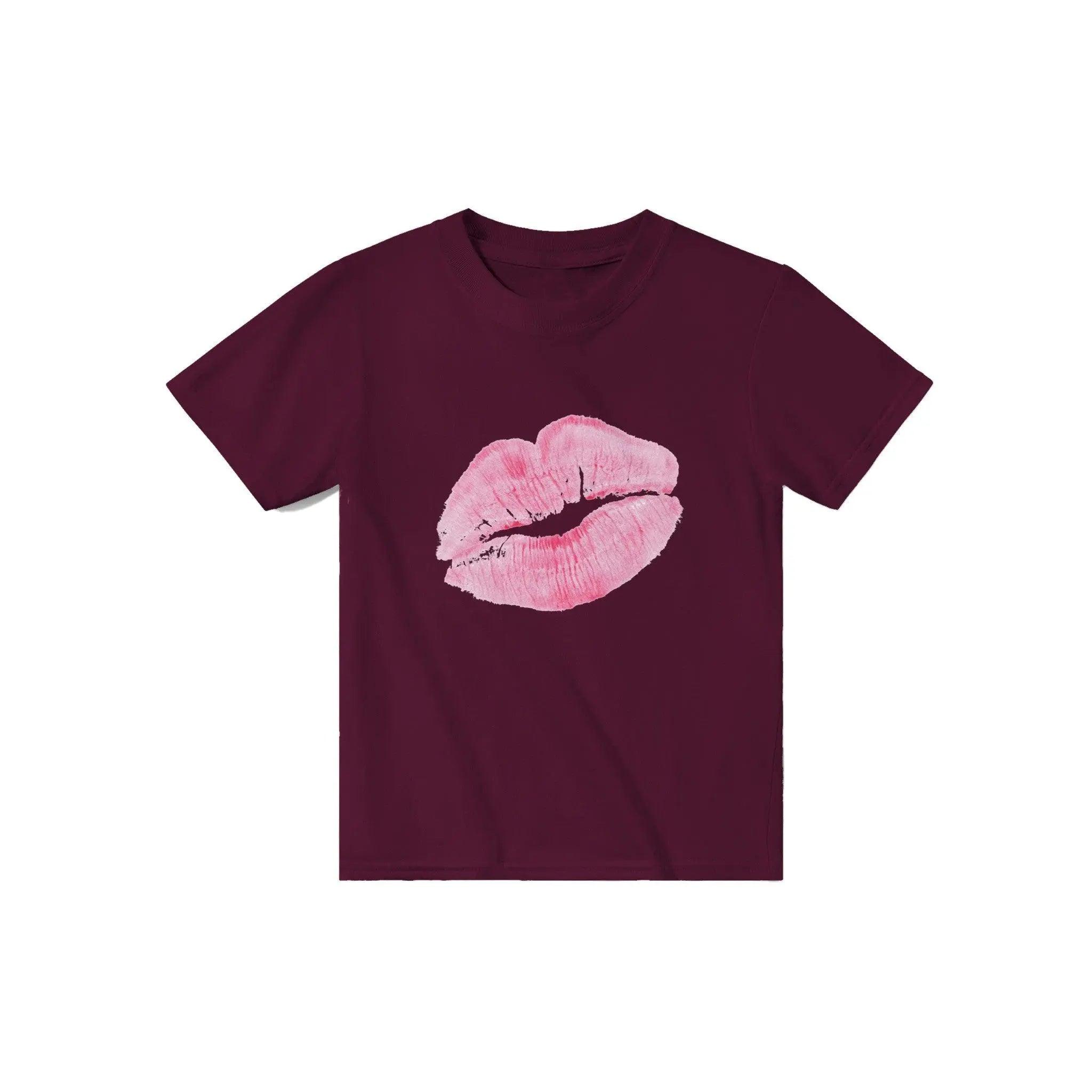 'Lipstick Kiss Pink' Baby Tee - POMA