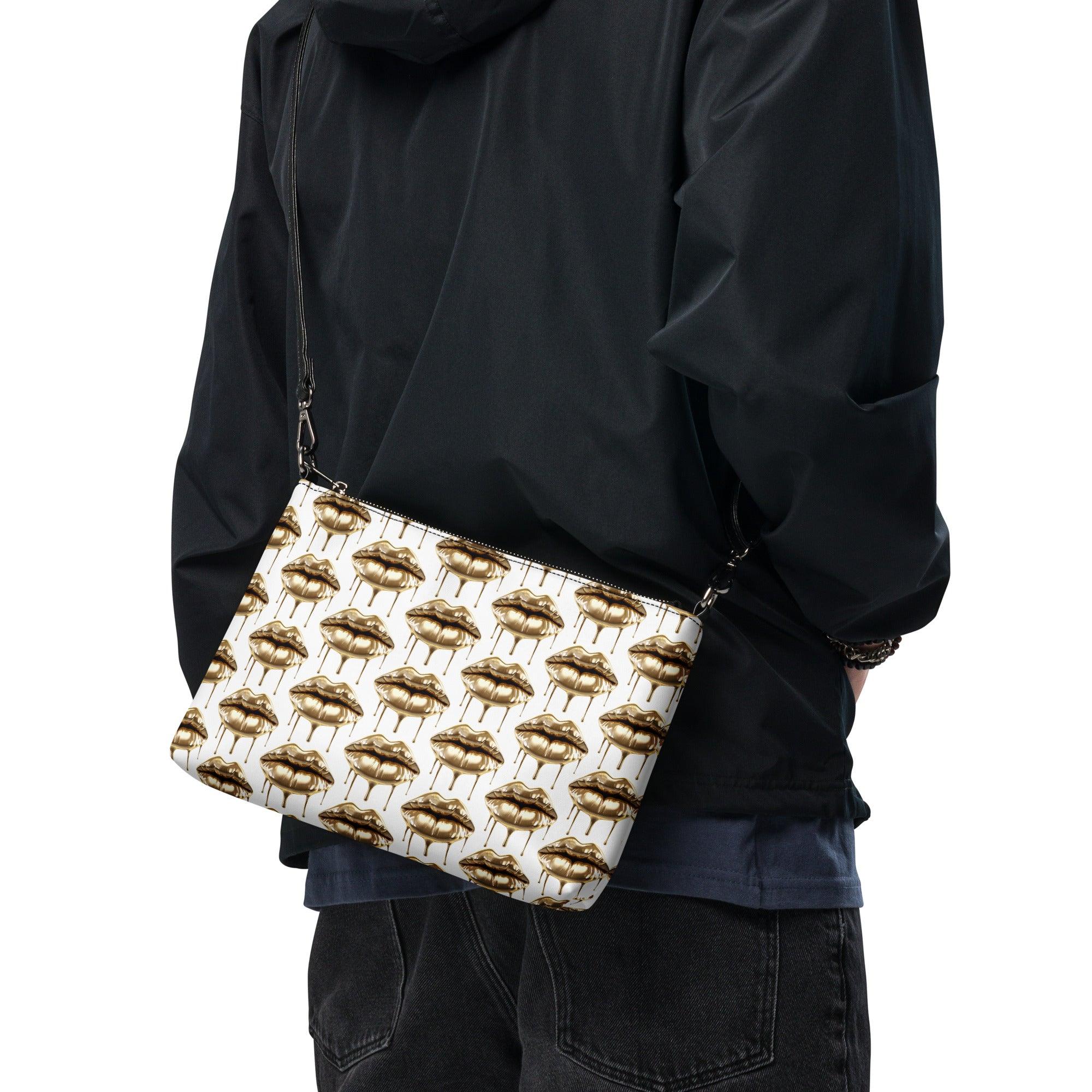 'Gold Lips' Crossbody bag - POMA Graphics