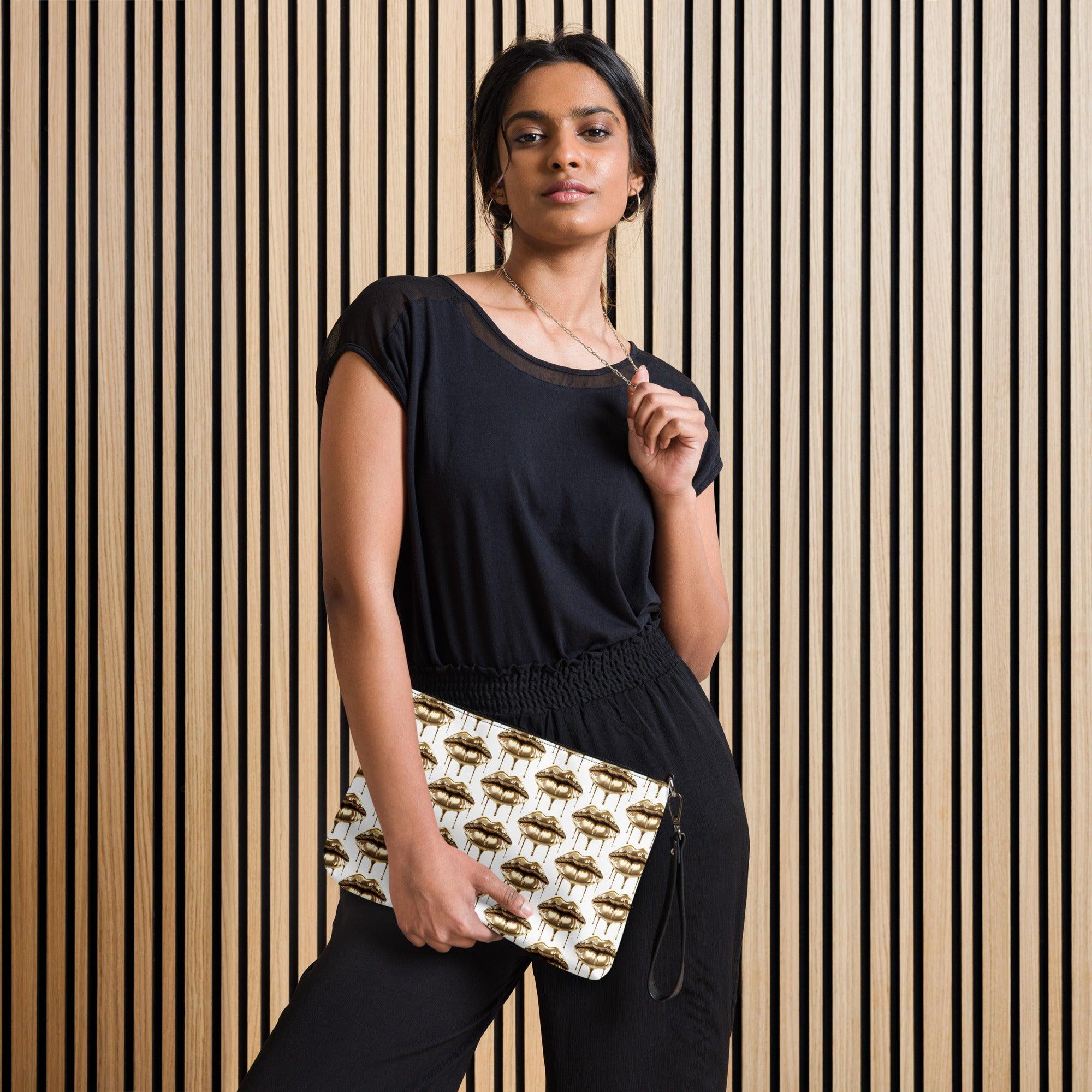 'Gold Lips' Crossbody bag - POMA Graphics