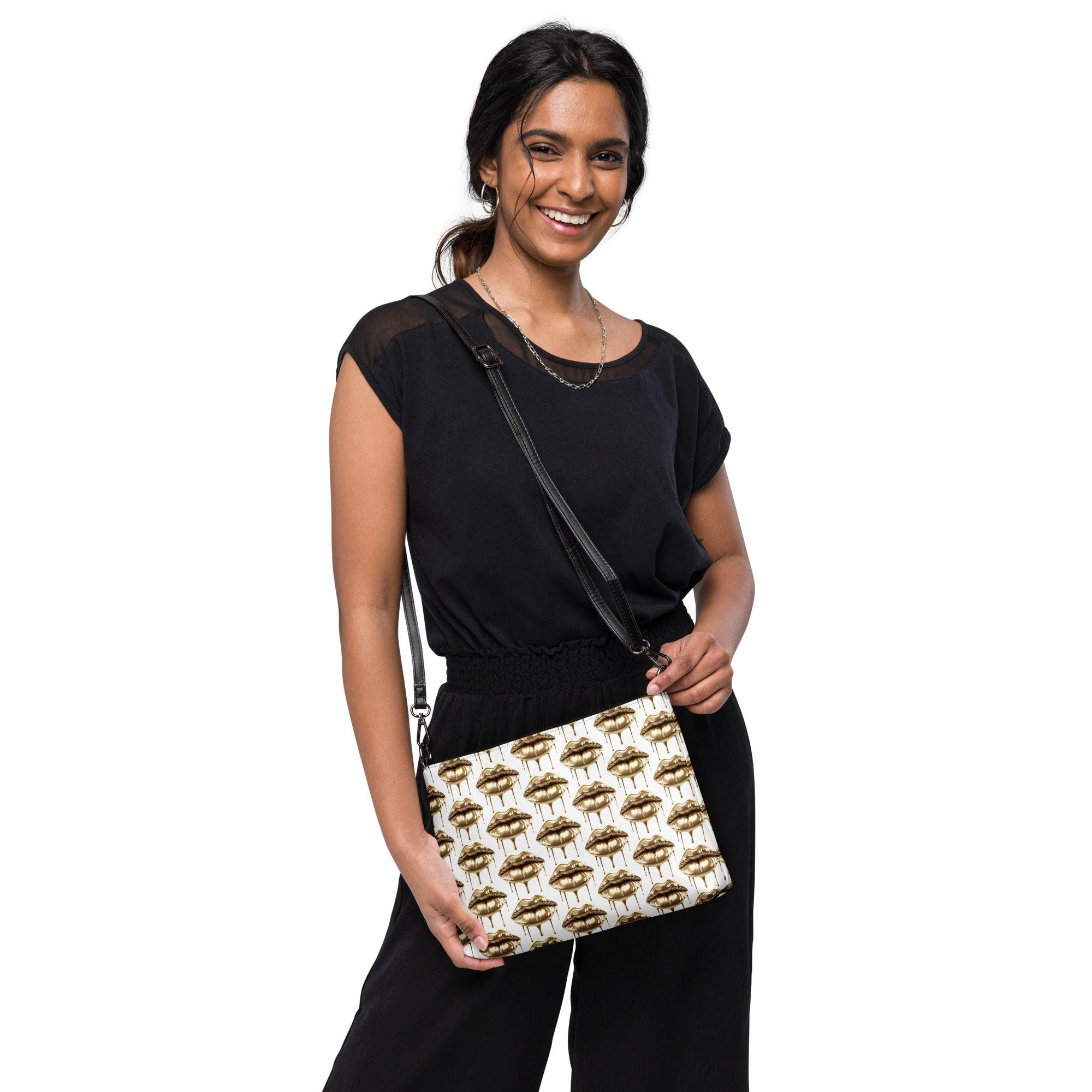 'Gold Lips' Crossbody bag - POMA Graphics