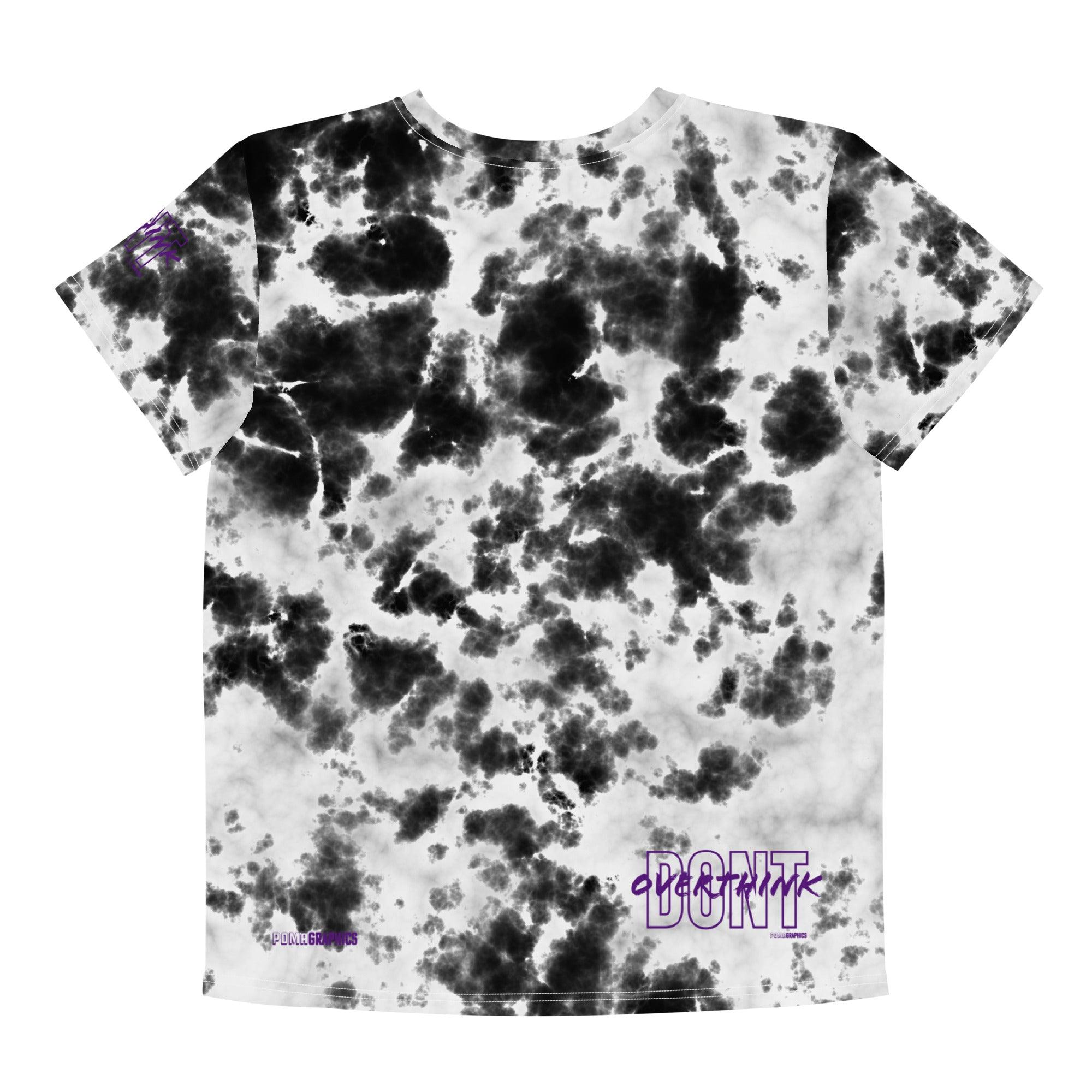 'Don't Overthink' Tie-Dye Baby Tee - All Over Print