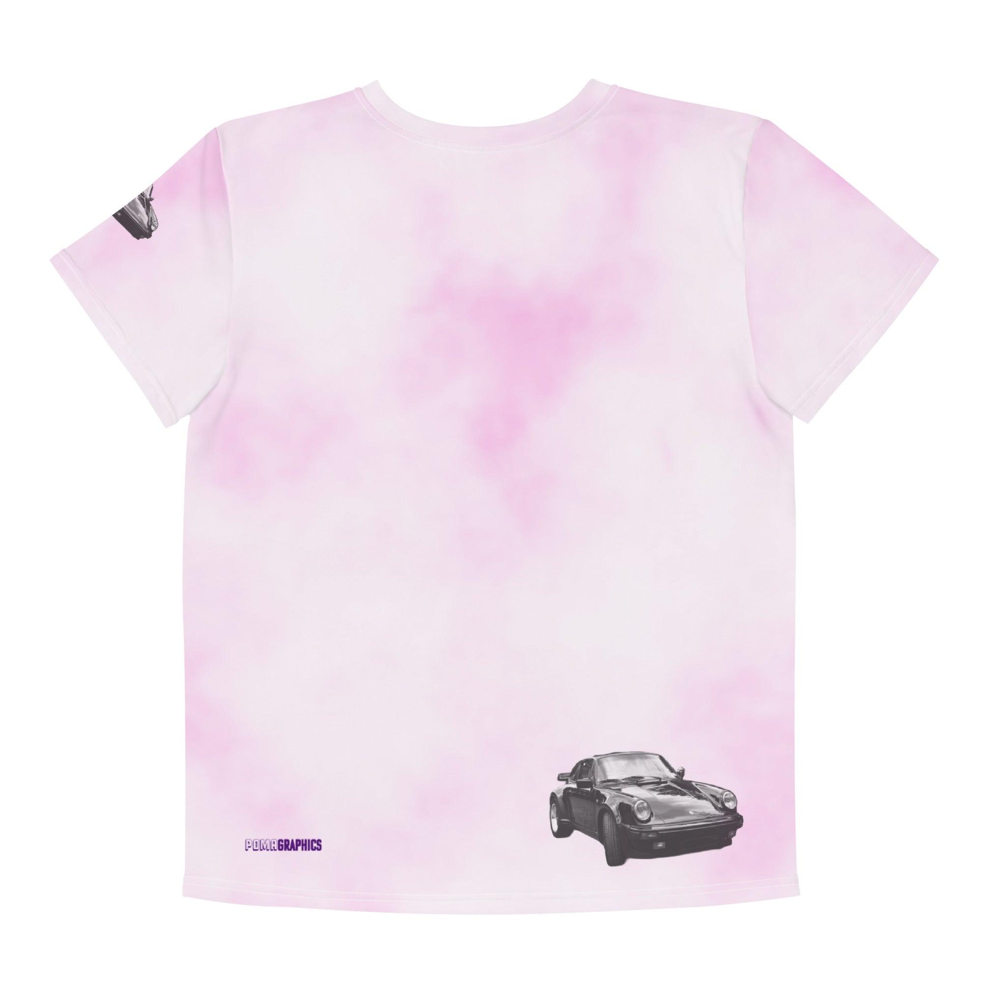 '80's Porsche' Tie-Dye Baby Tee - All Over Print