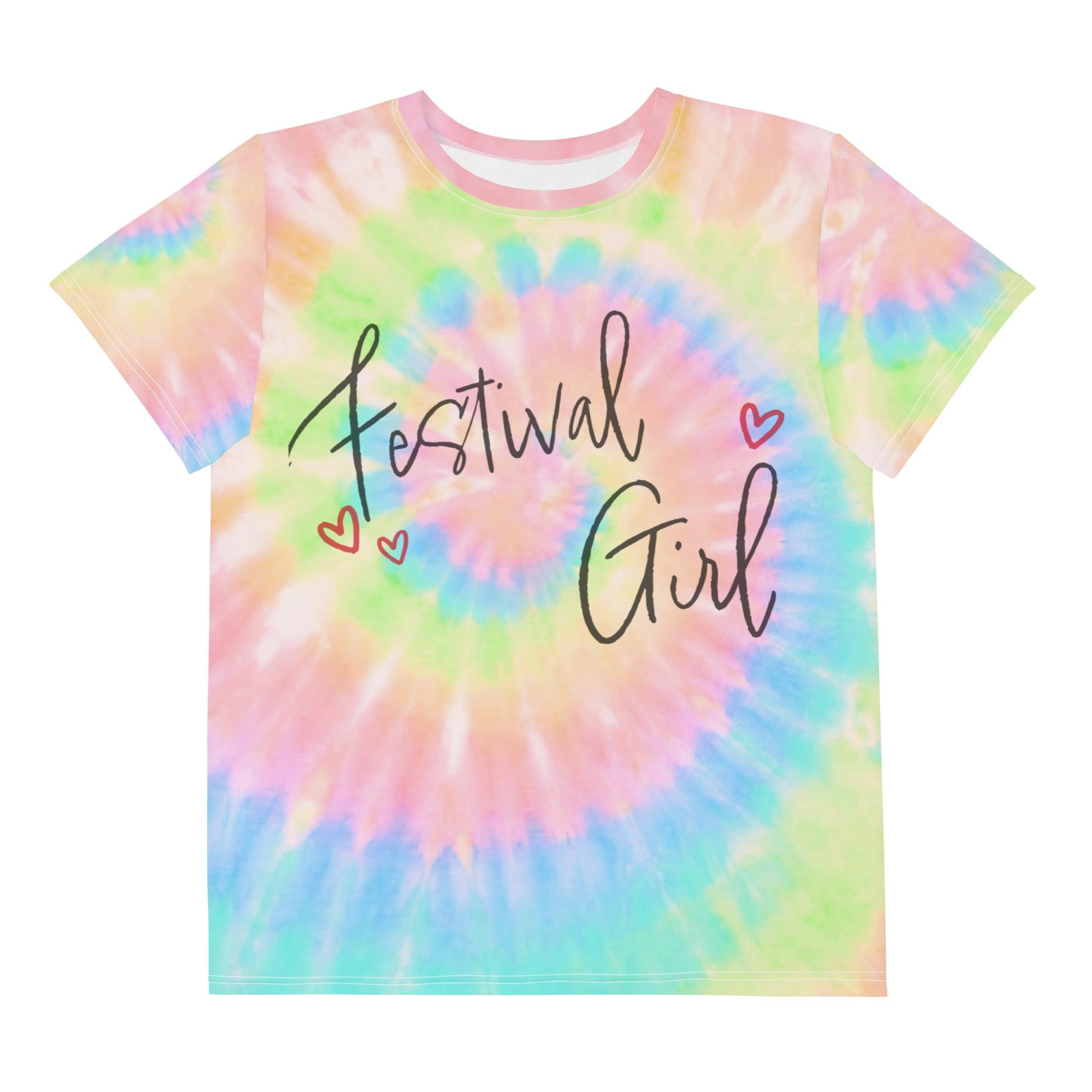 'Festival Girl' Tie-Dye Baby Tee