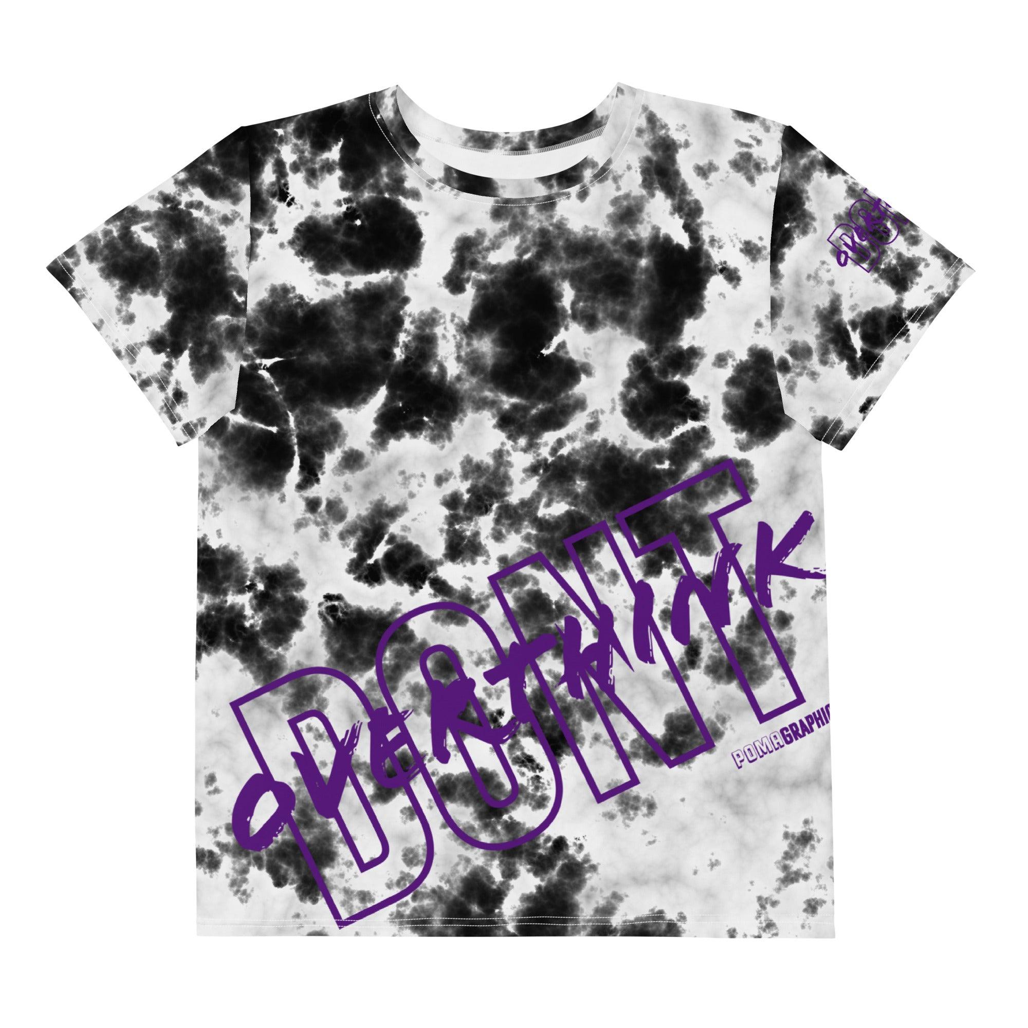 'Don't Overthink' Tie-Dye Baby Tee - All Over Print