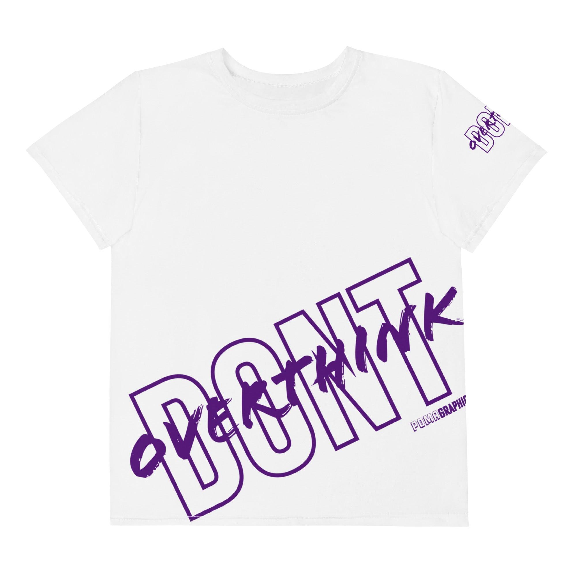 'Don't Overthink' Baby Tee - All Over Print