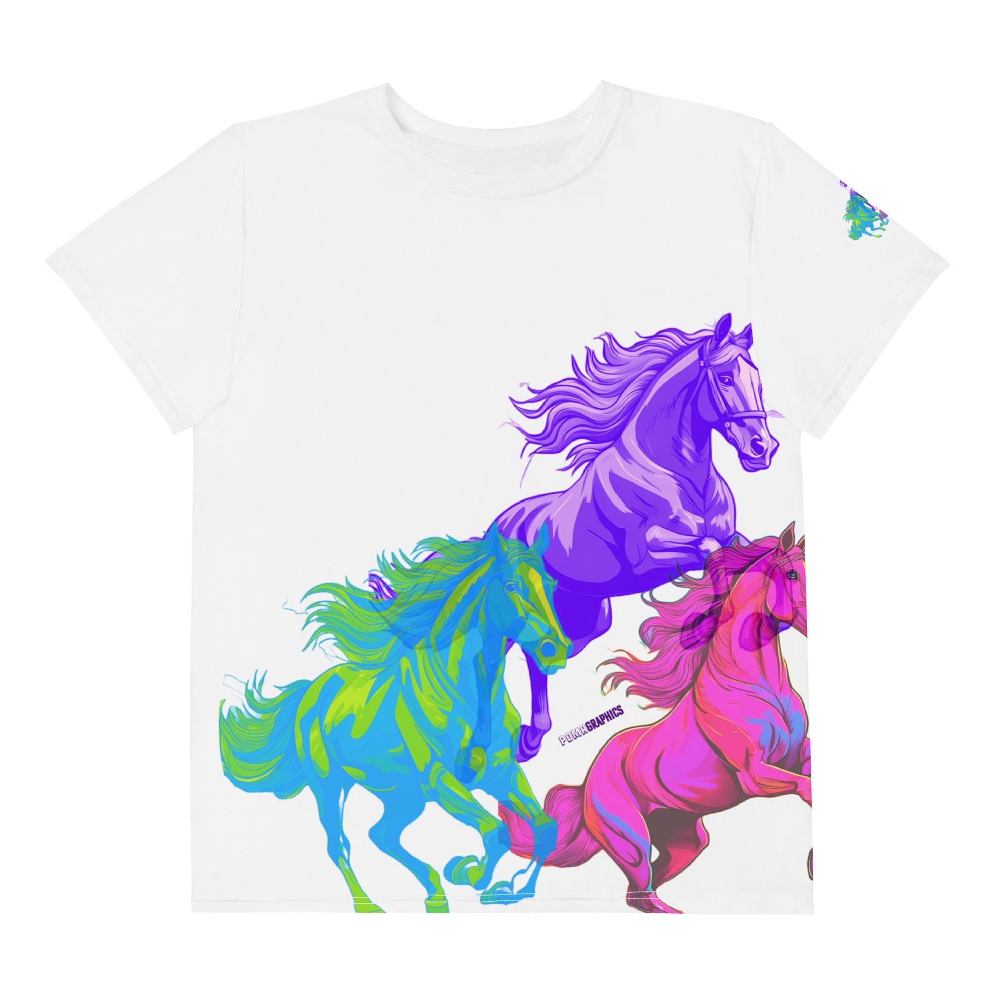 'Prancing Horses' Baby Tee - All Over Print