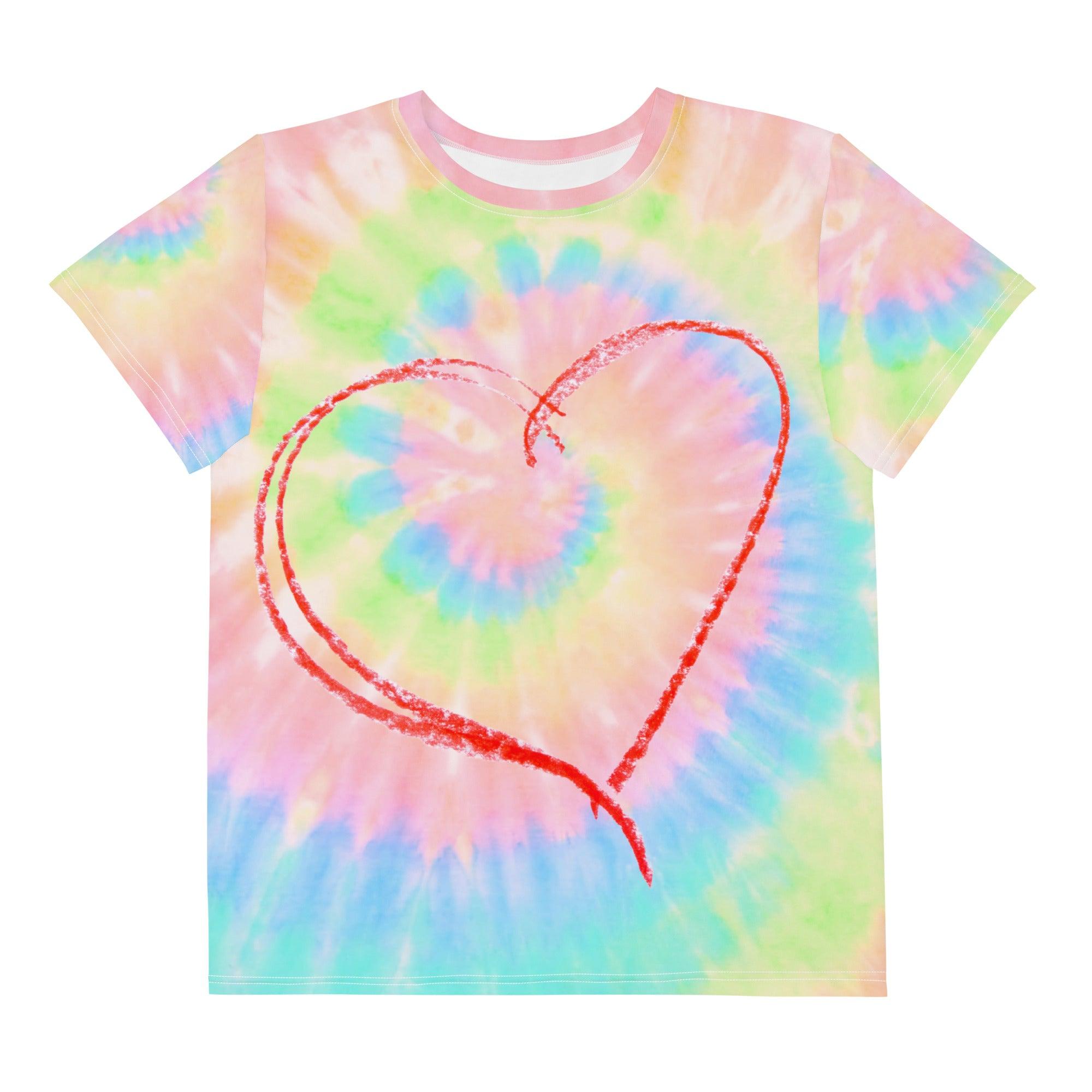 'Heart Trace' Tie-Dye Baby Tee