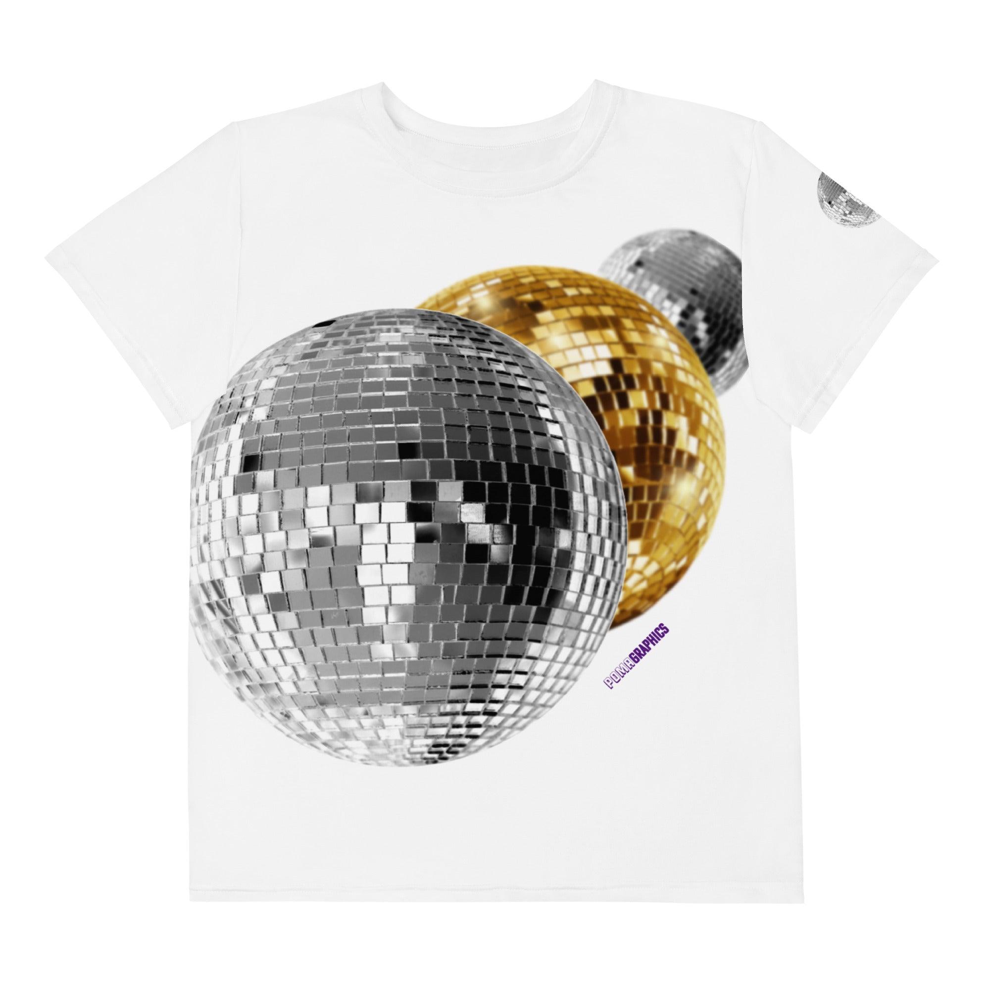 'Disco Ball Lineup' Baby Tee - All Over Print