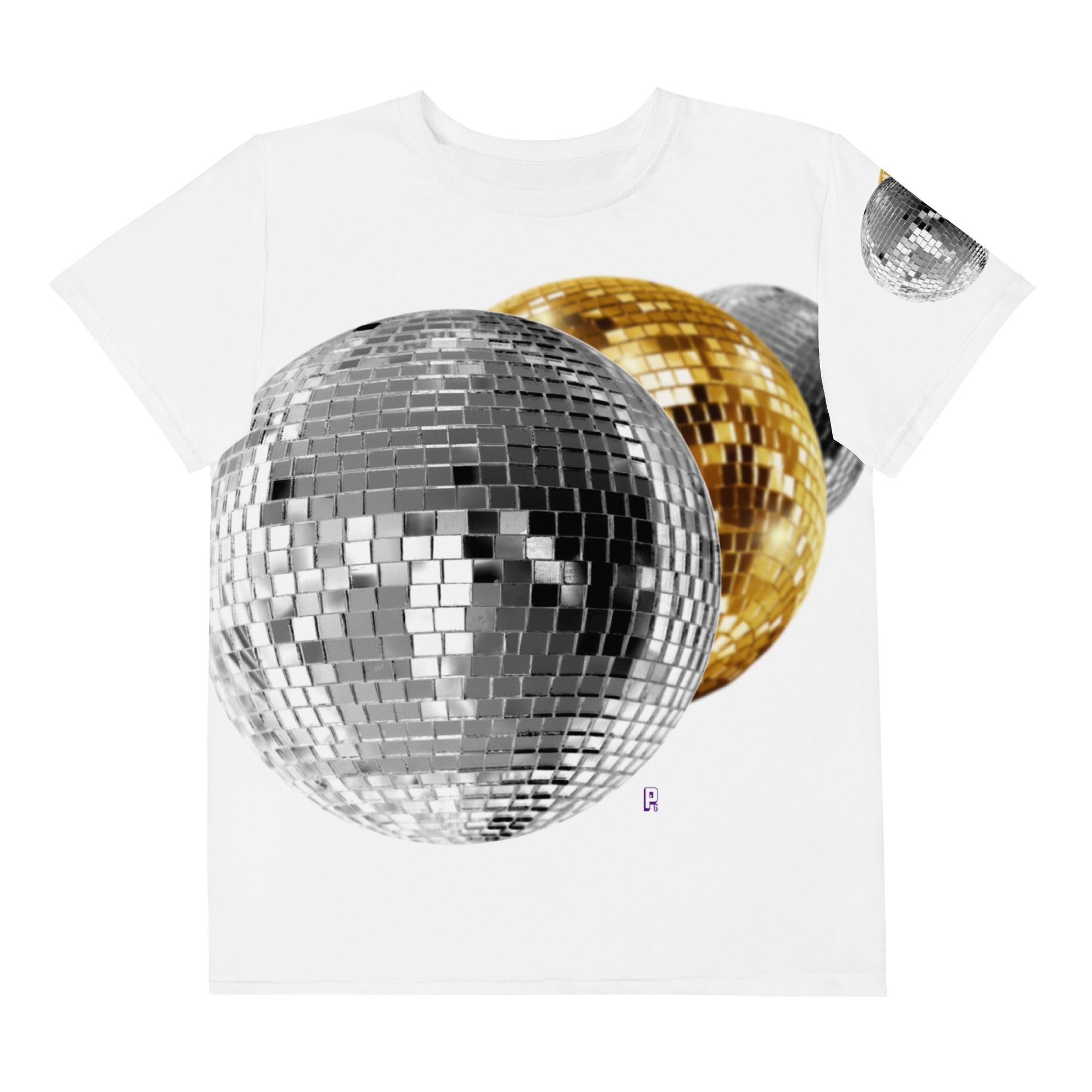 'Disco Ball Lineup' Baby Tee - All Over Print - POMA Graphics