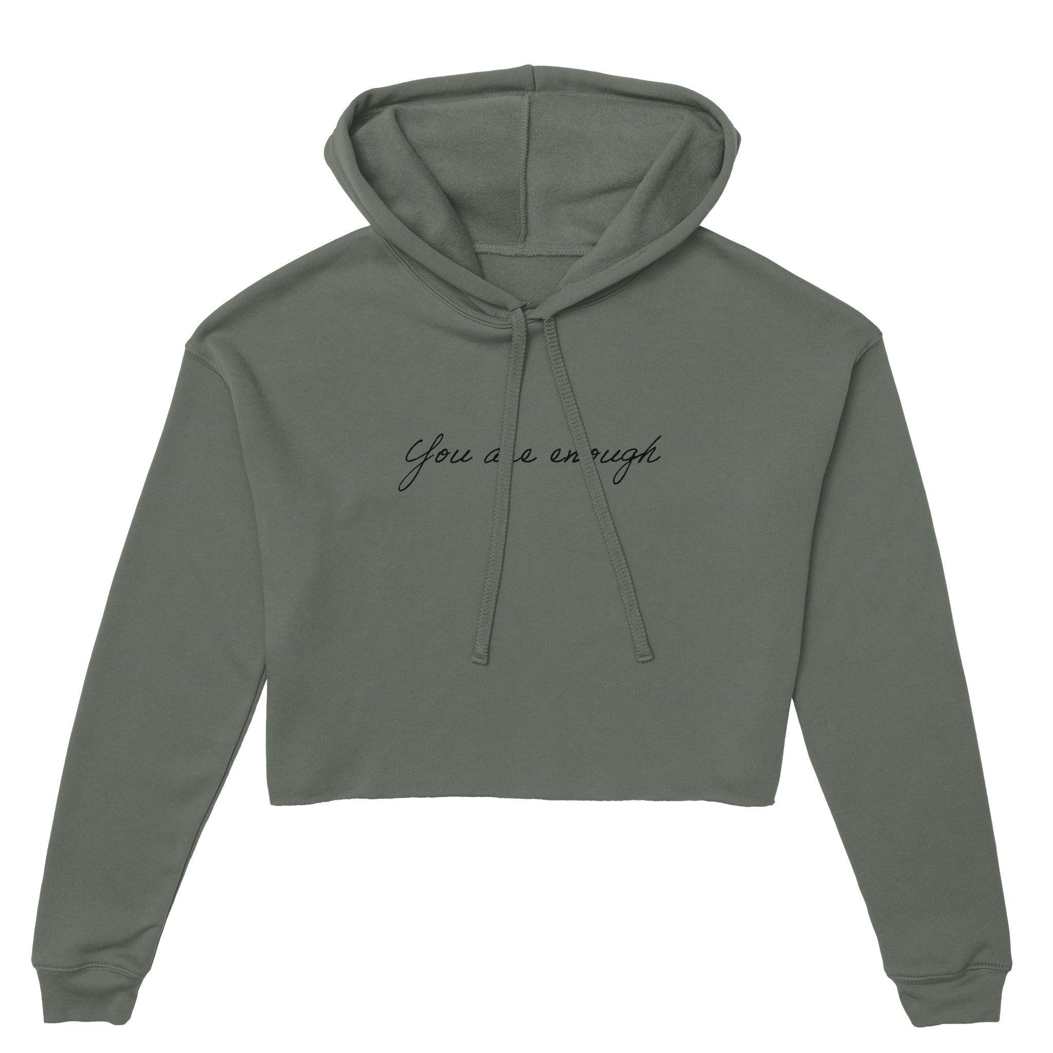 'You are enough' Cropped Hoodie - POMA