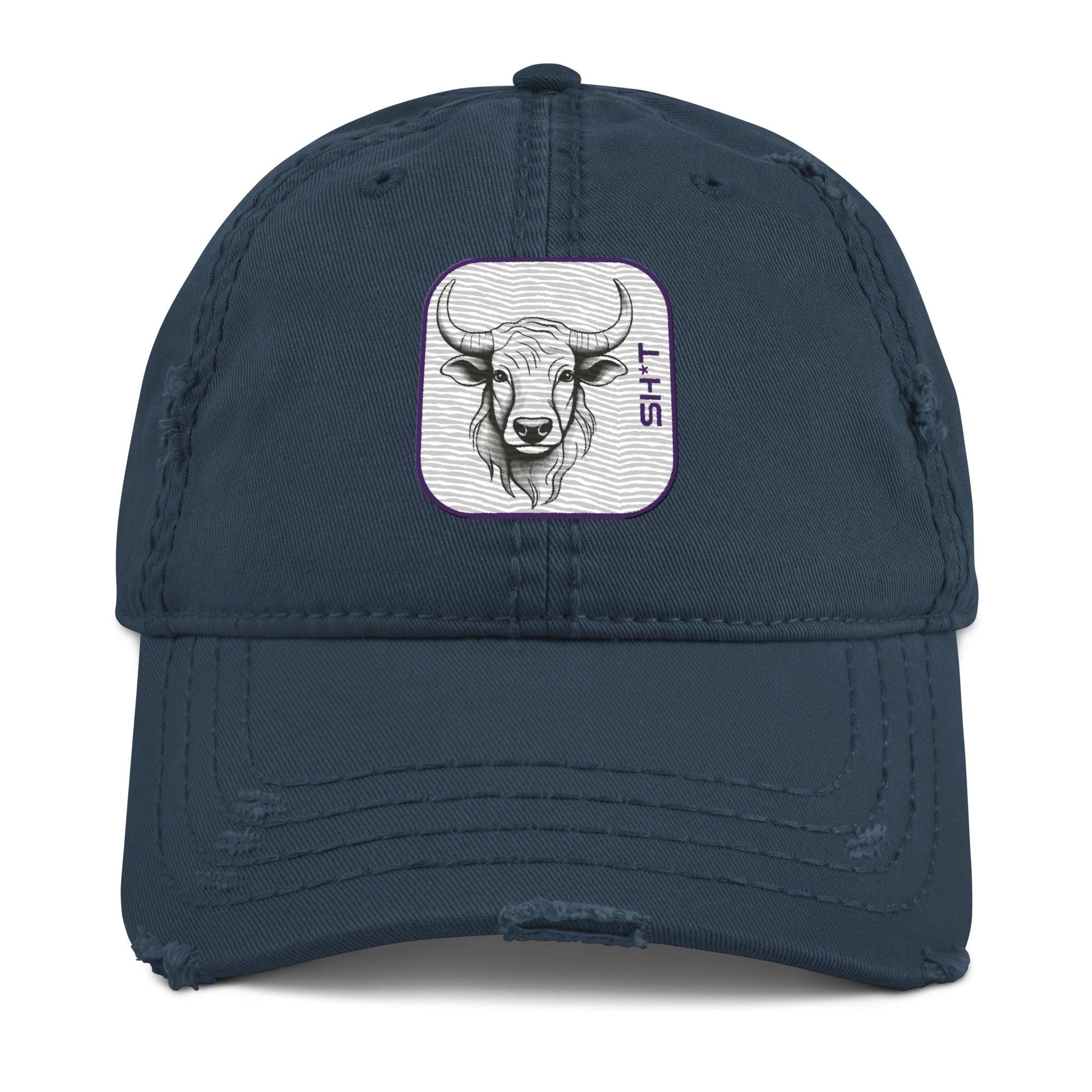 'Bull Sh*t' Distressed Dad Hat - POMA Graphics