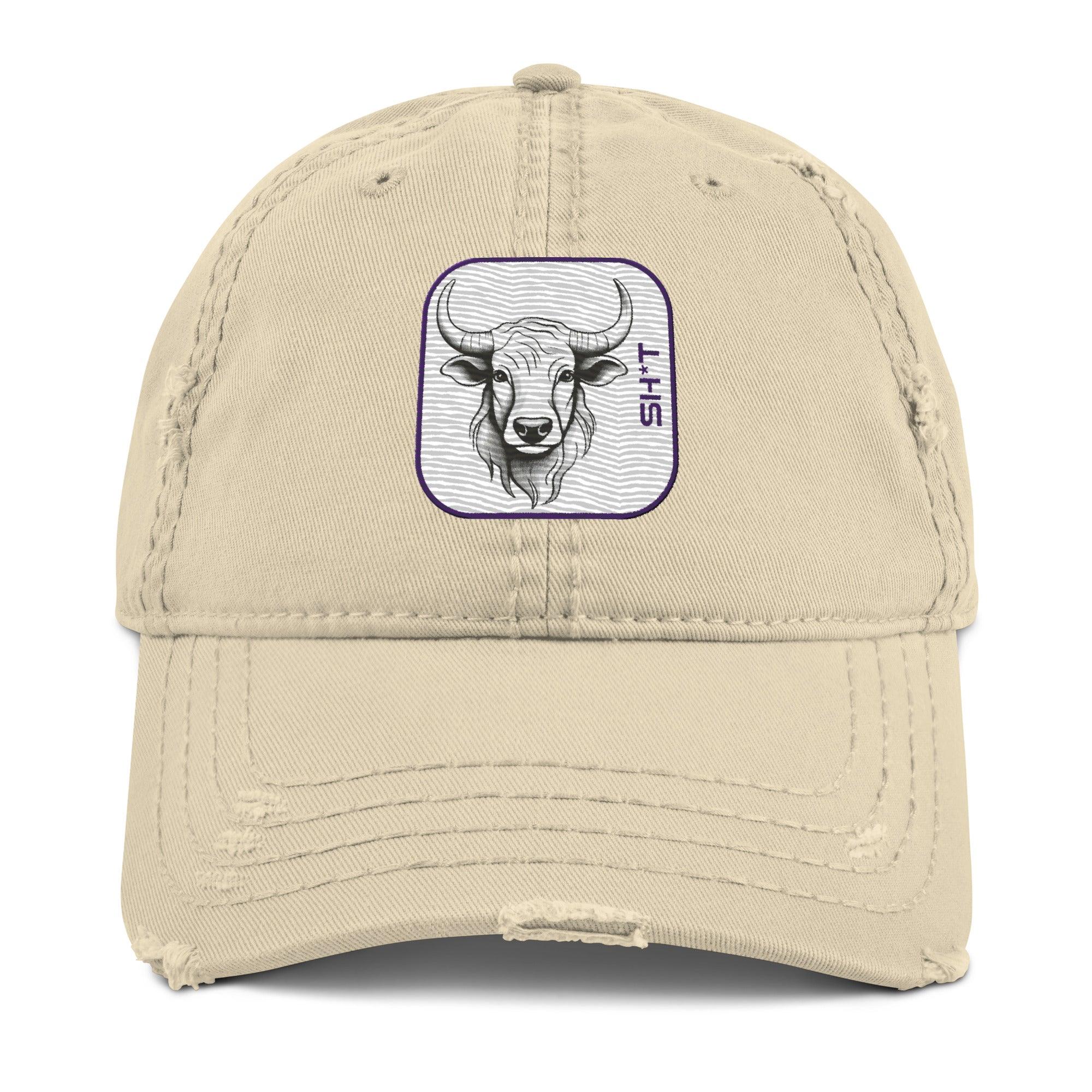 'Bull Sh*t' Distressed Dad Hat - POMA Graphics