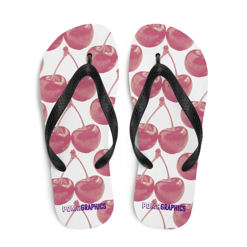 'Cherry Red repeat' Flip-Flops - POMA Graphics