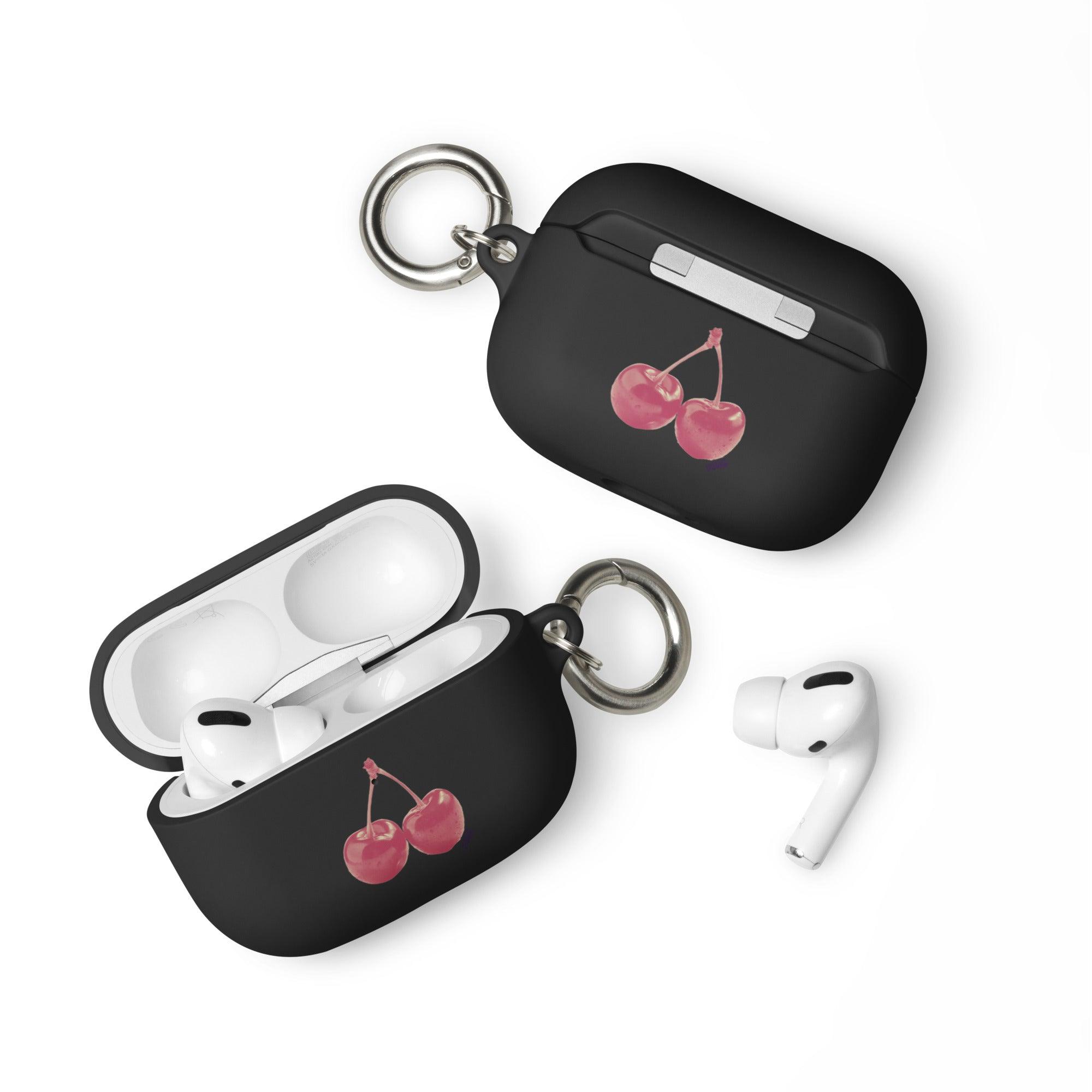 'Cherry Red' Rubber Case for AirPods® - POMA Graphics